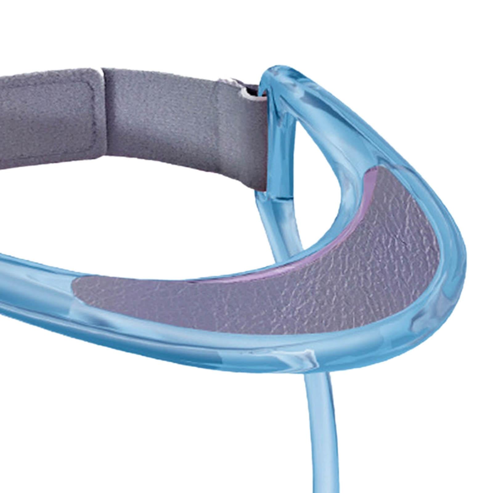 Cervical Collar Traction PU Pad Adjustable Neck Corrector for Men Women Blue