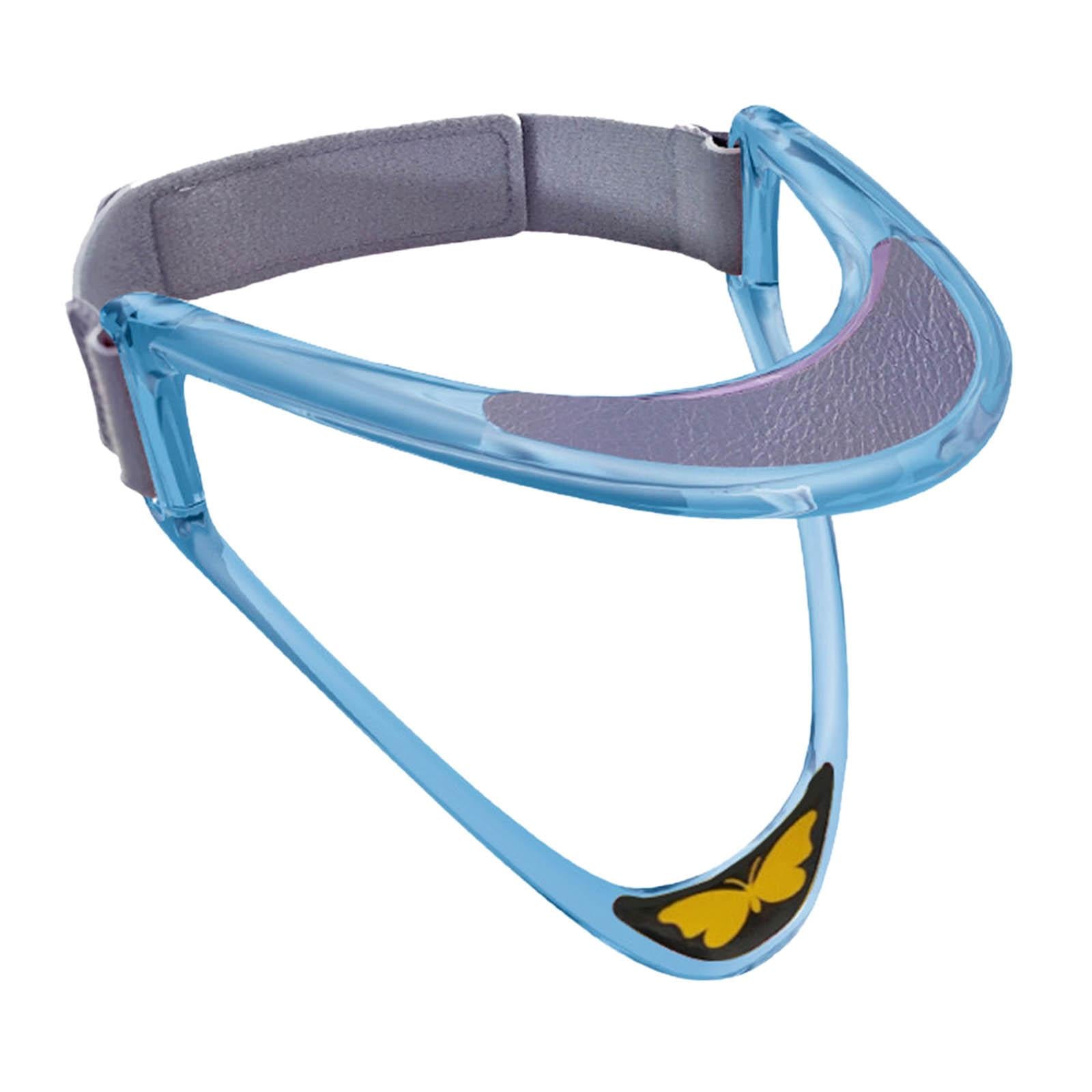 Cervical Collar Traction PU Pad Adjustable Neck Corrector for Men Women Blue