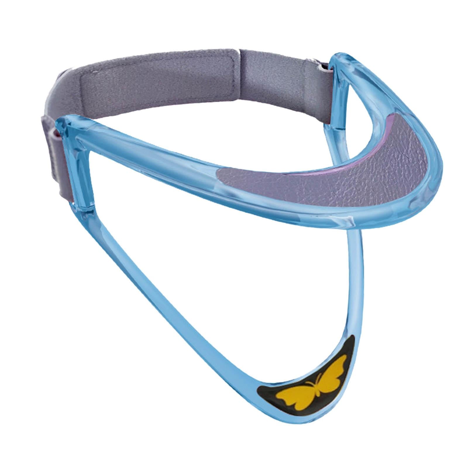 Cervical Collar Traction PU Pad Adjustable Neck Corrector for Men Women Blue