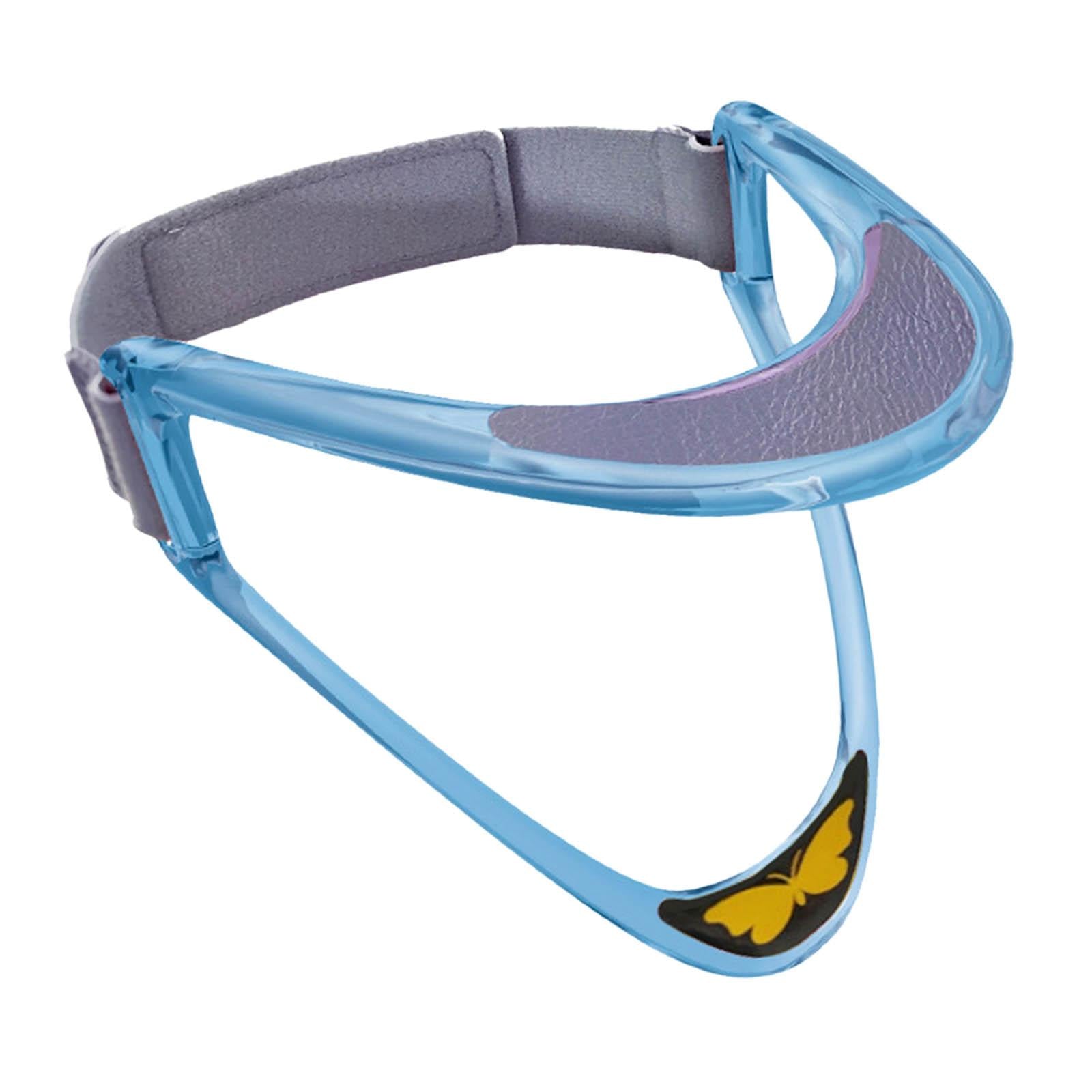 Cervical Collar Traction PU Pad Adjustable Neck Corrector for Men Women Blue
