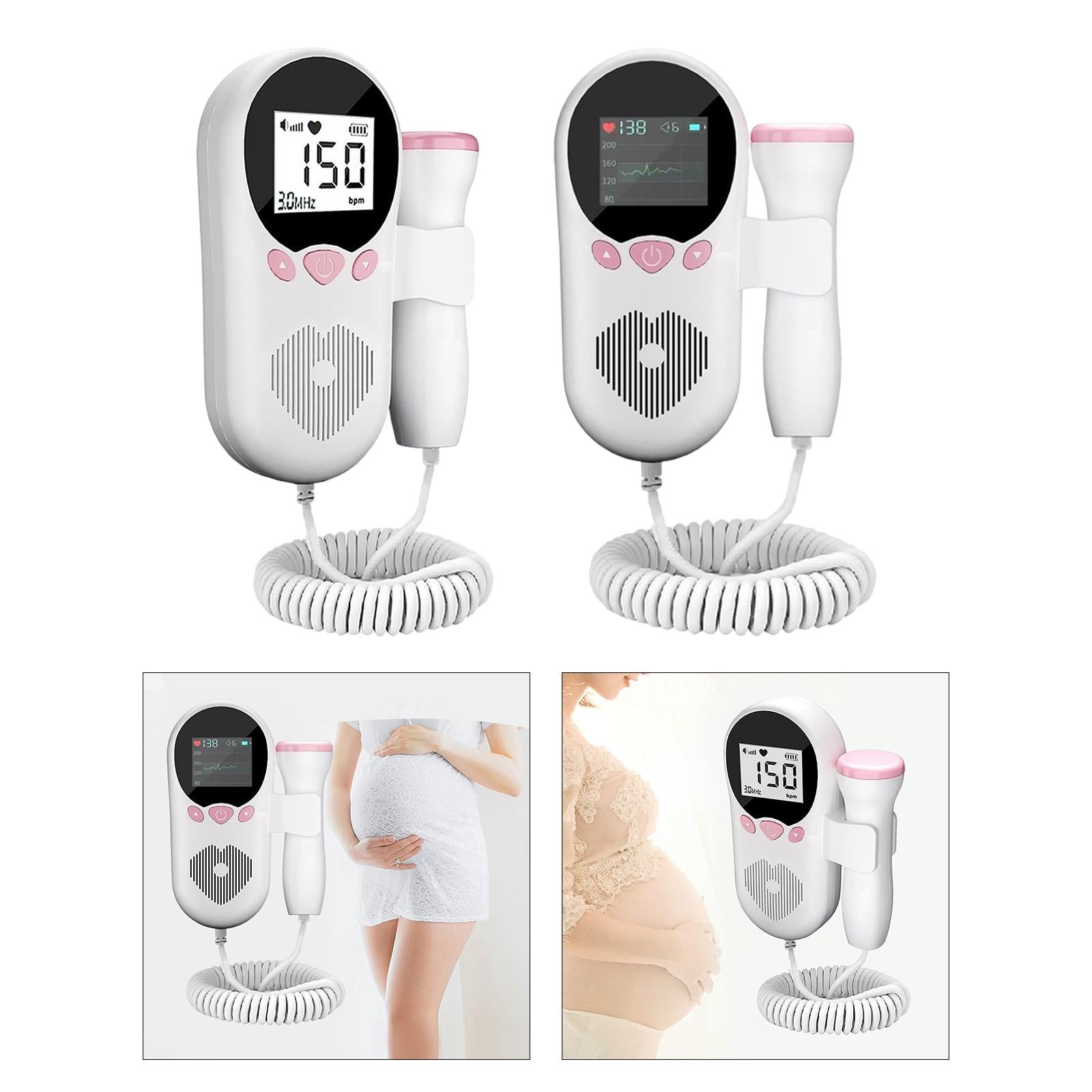 Baby Fetal Heartbeat Monitor Detector for Pregnant Digital Display