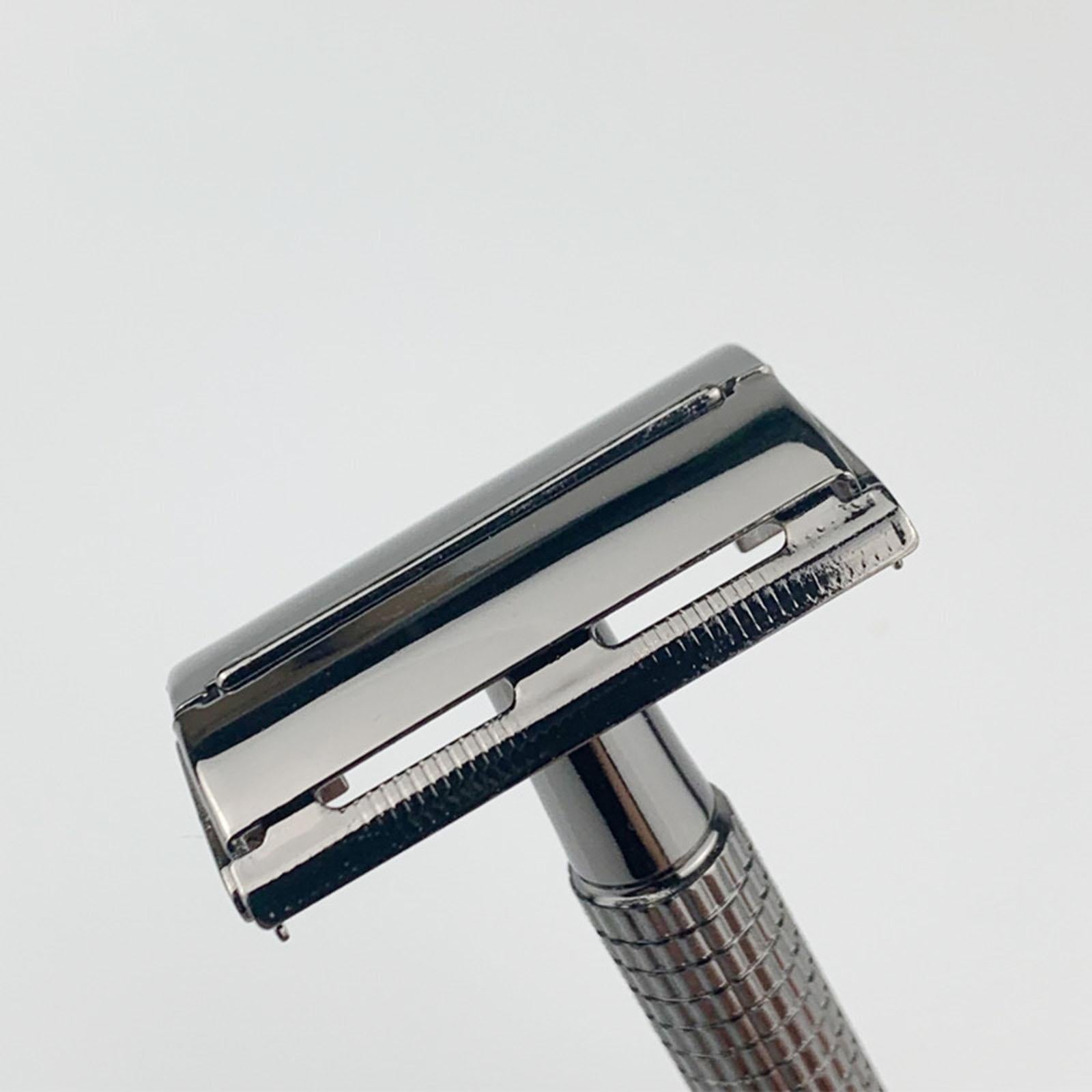 Manual Safety Razors Double Edge Shaver Beard with 5 Blades Long Handle