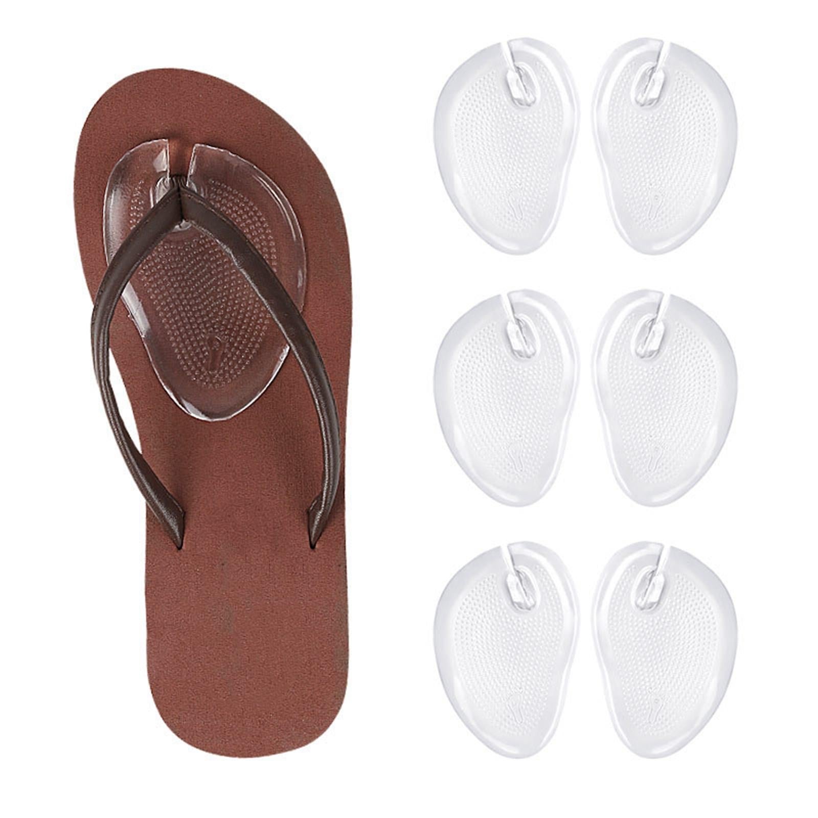 2Pcs Self Adhesive Gel Forefoot Cushions Flip Flop Transparent for Sandals