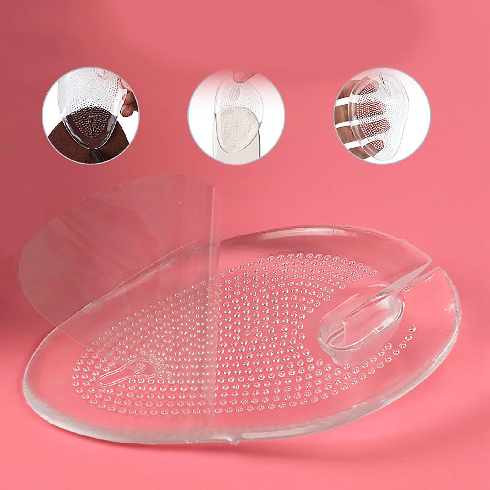 2Pcs Self Adhesive Gel Forefoot Cushions Flip Flop Transparent for Sandals