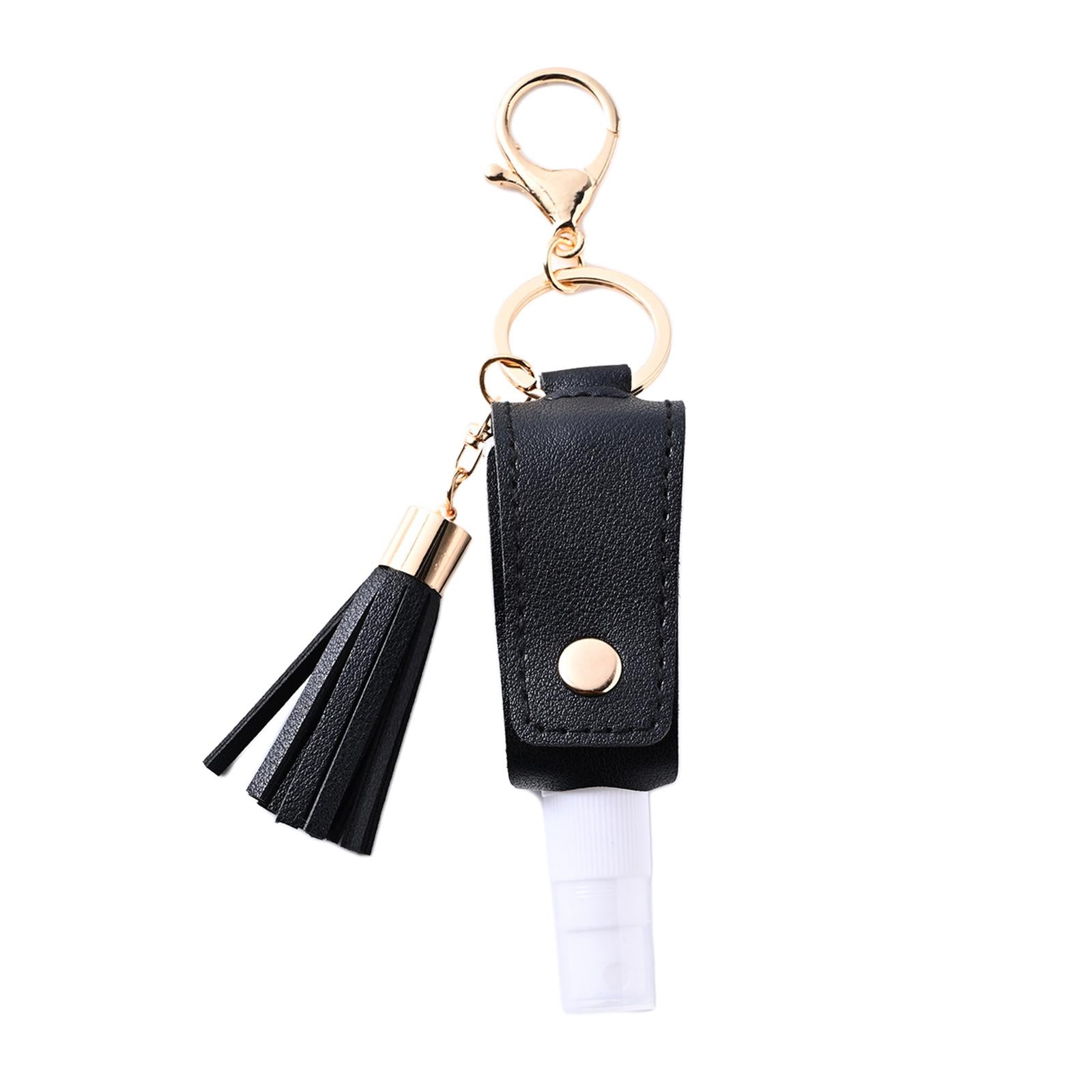 30ml Hand Washing Keychain Refillable Spray Bottle for Shampoo Liquid Black
