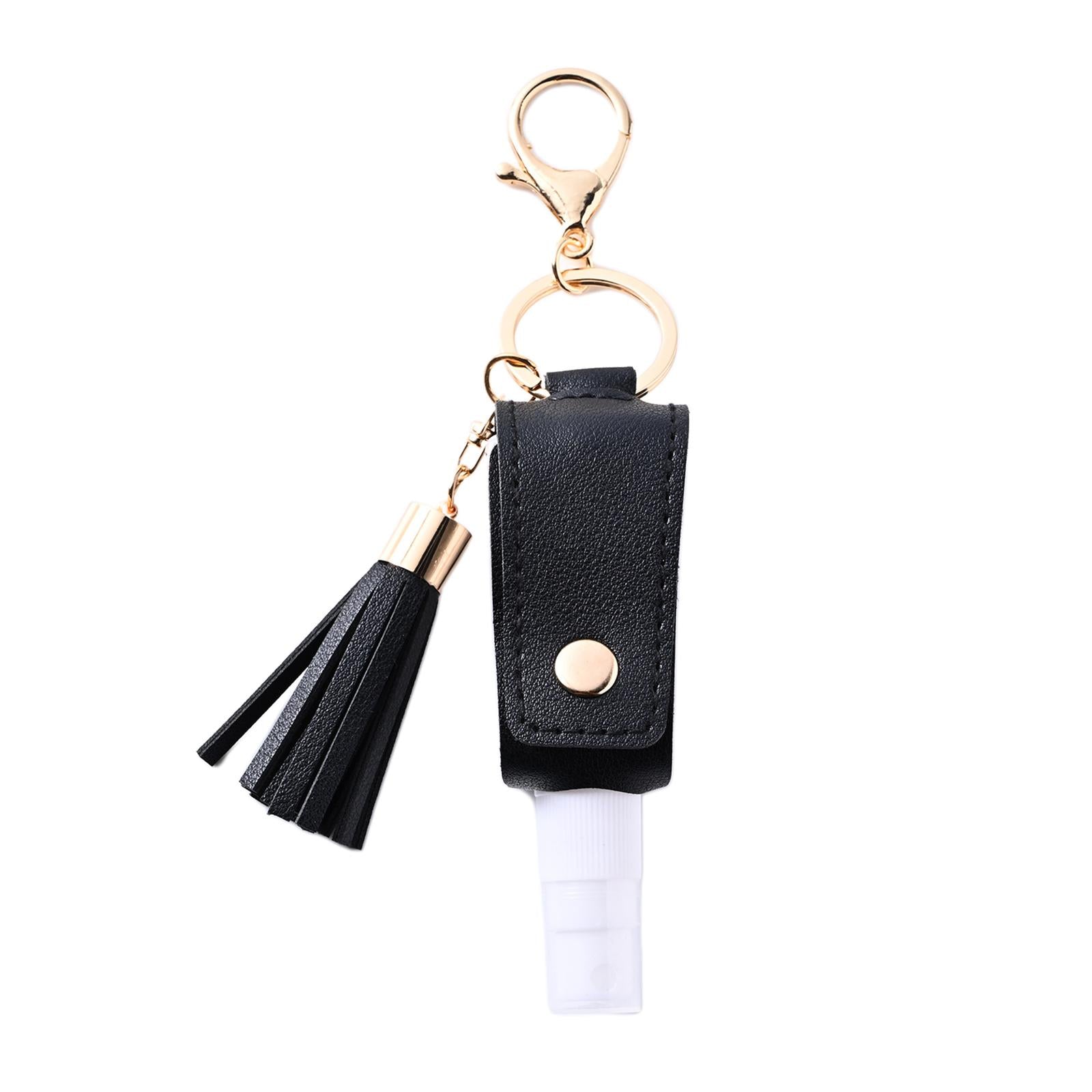 30ml Hand Washing Keychain Refillable Spray Bottle for Shampoo Liquid Black