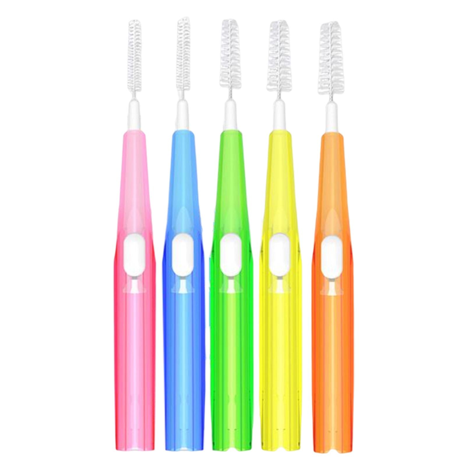 30pcs Interdental Brush Toothpick Dental Hygiene Brush Retractable Mixed