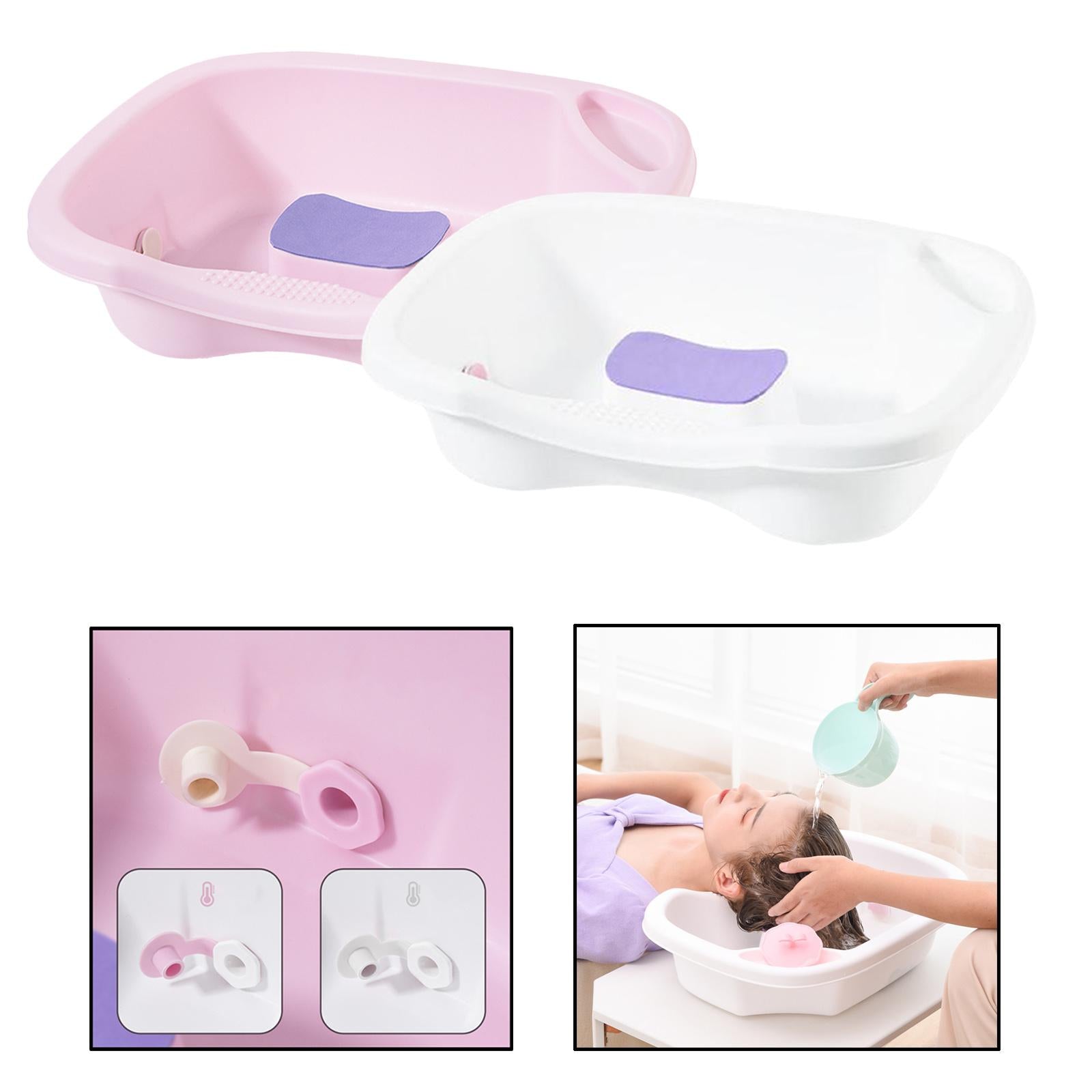 Portable Hair Washing Basin with Tube for Hair Washing Hairdresser Pregnant White