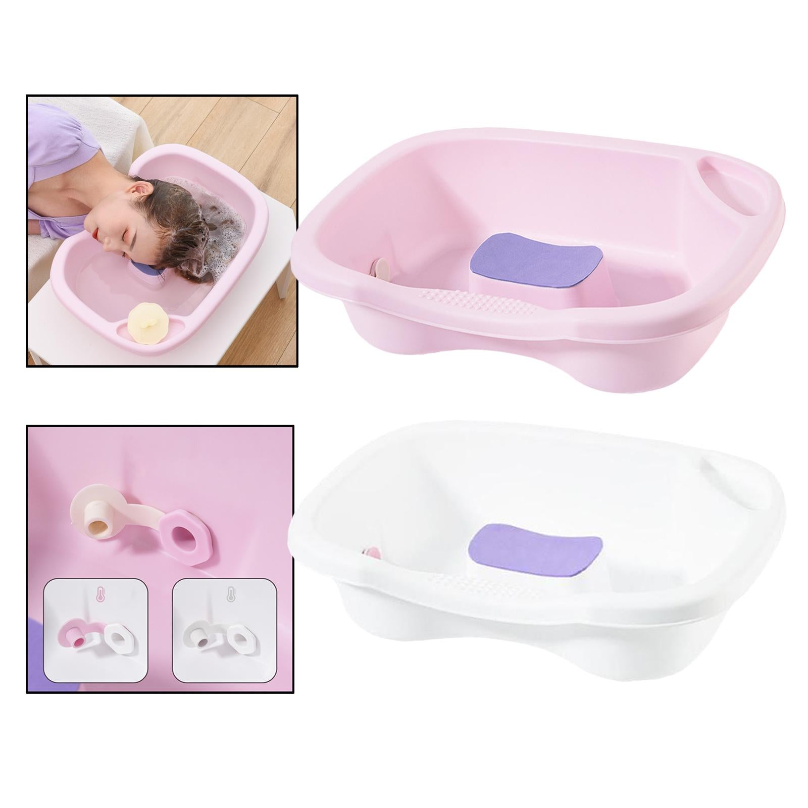 Portable Hair Washing Basin with Tube for Hair Washing Hairdresser Pregnant White