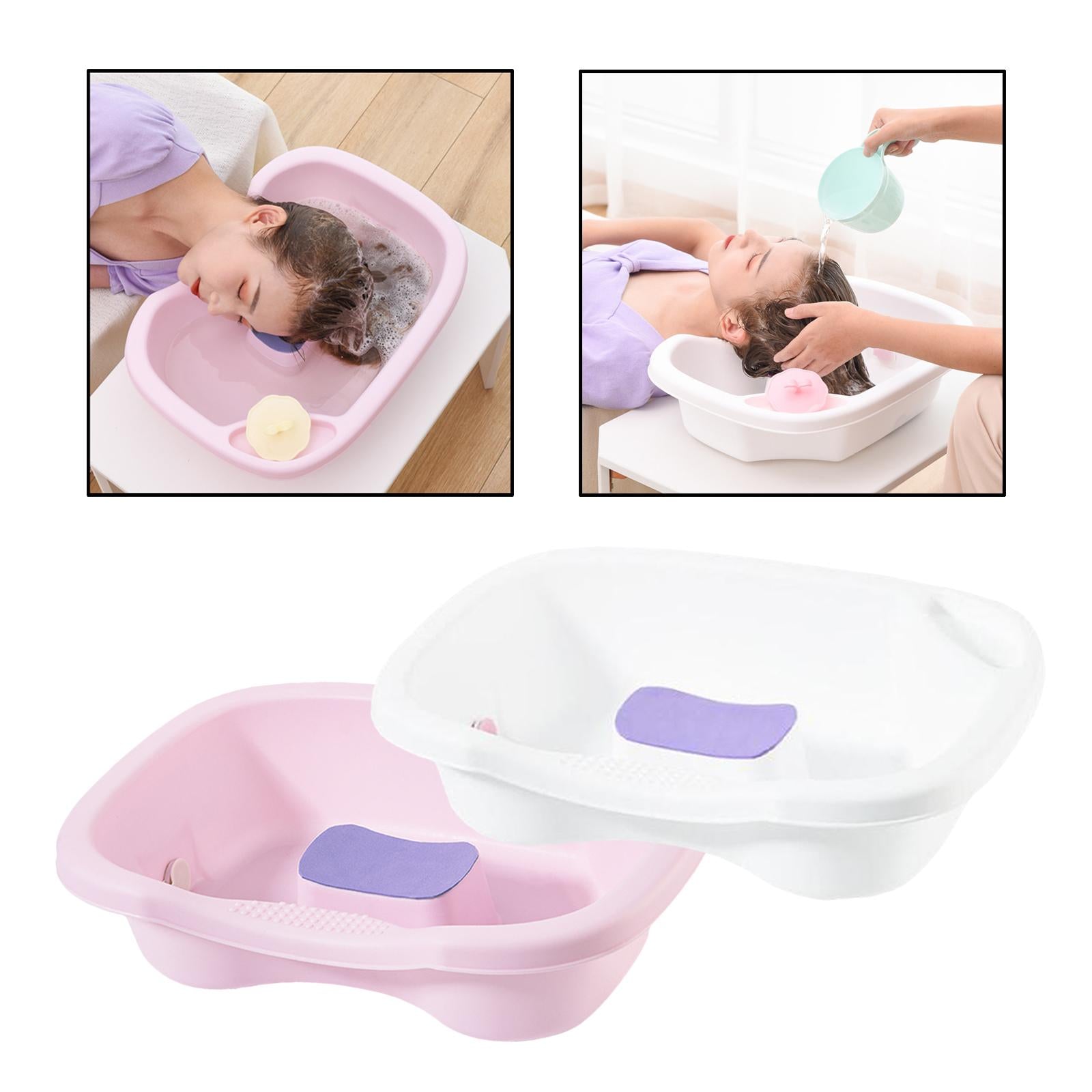Portable Hair Washing Basin with Tube for Hair Washing Hairdresser Pregnant White
