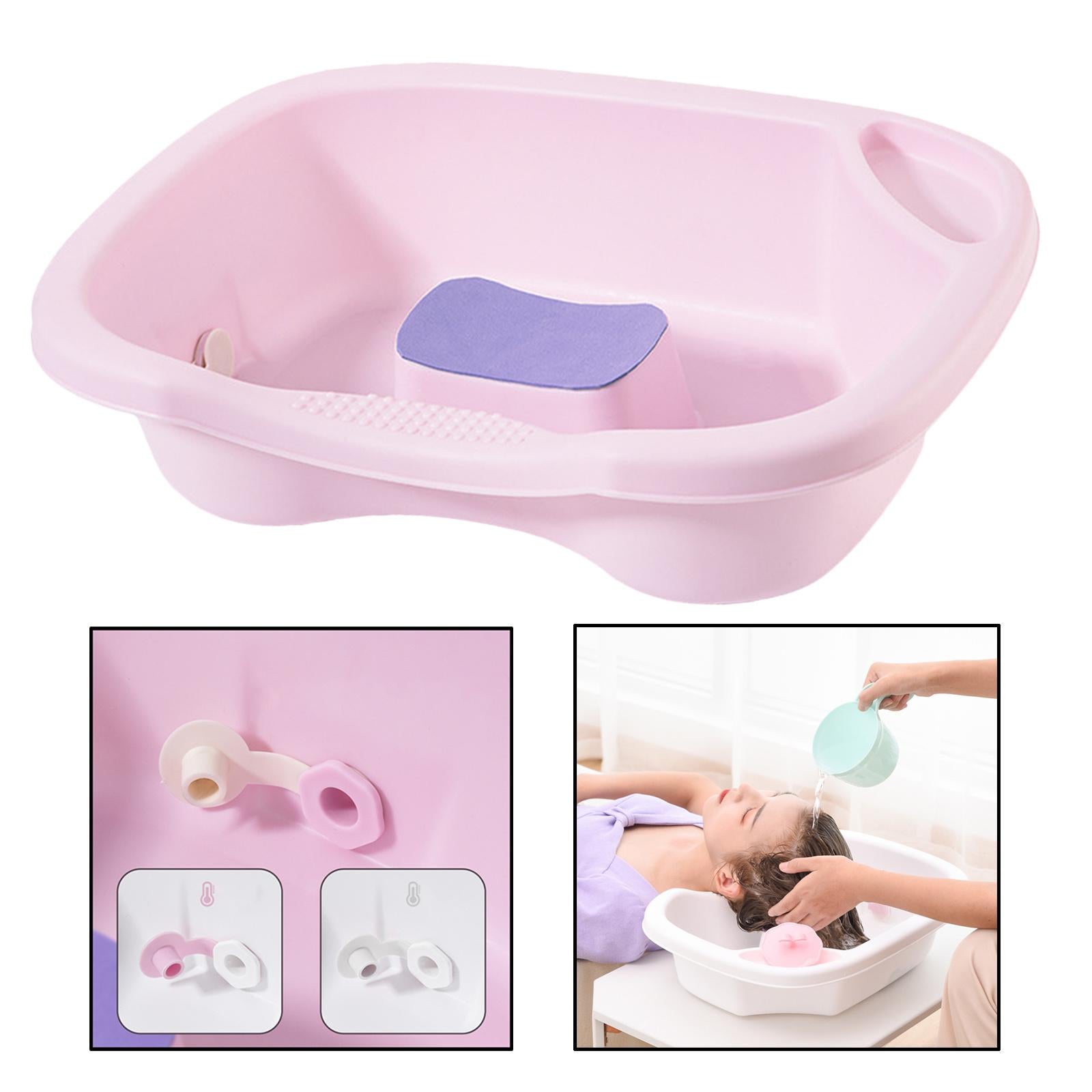 Portable Hair Washing Basin with Tube for Hair Washing Hairdresser Pregnant Pink