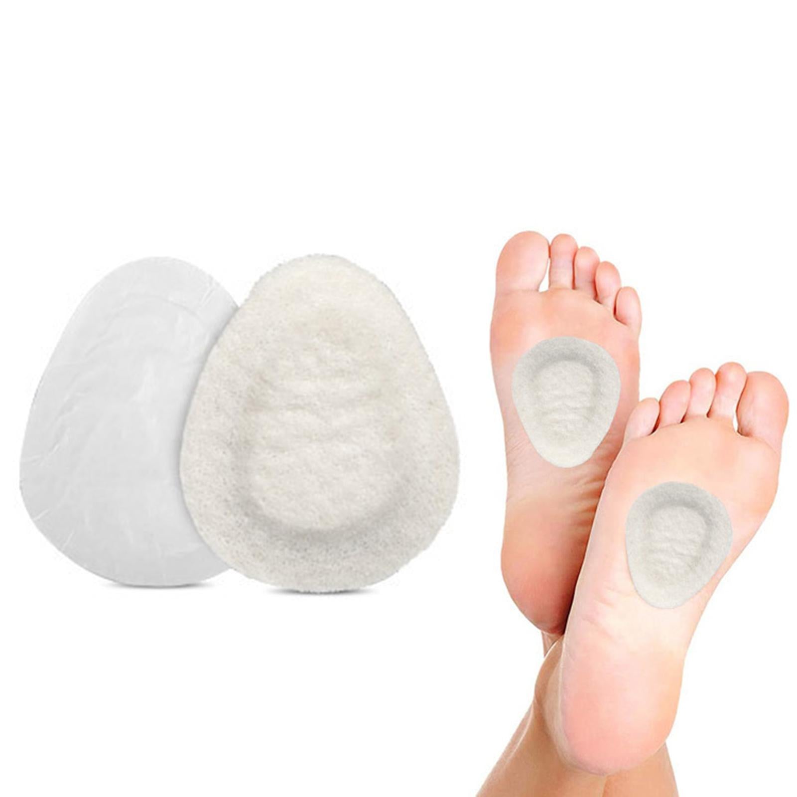 2Pcs Soft Metatarsal Felt Pads 1/4 Thick Sole Support Reduce Pressure White"