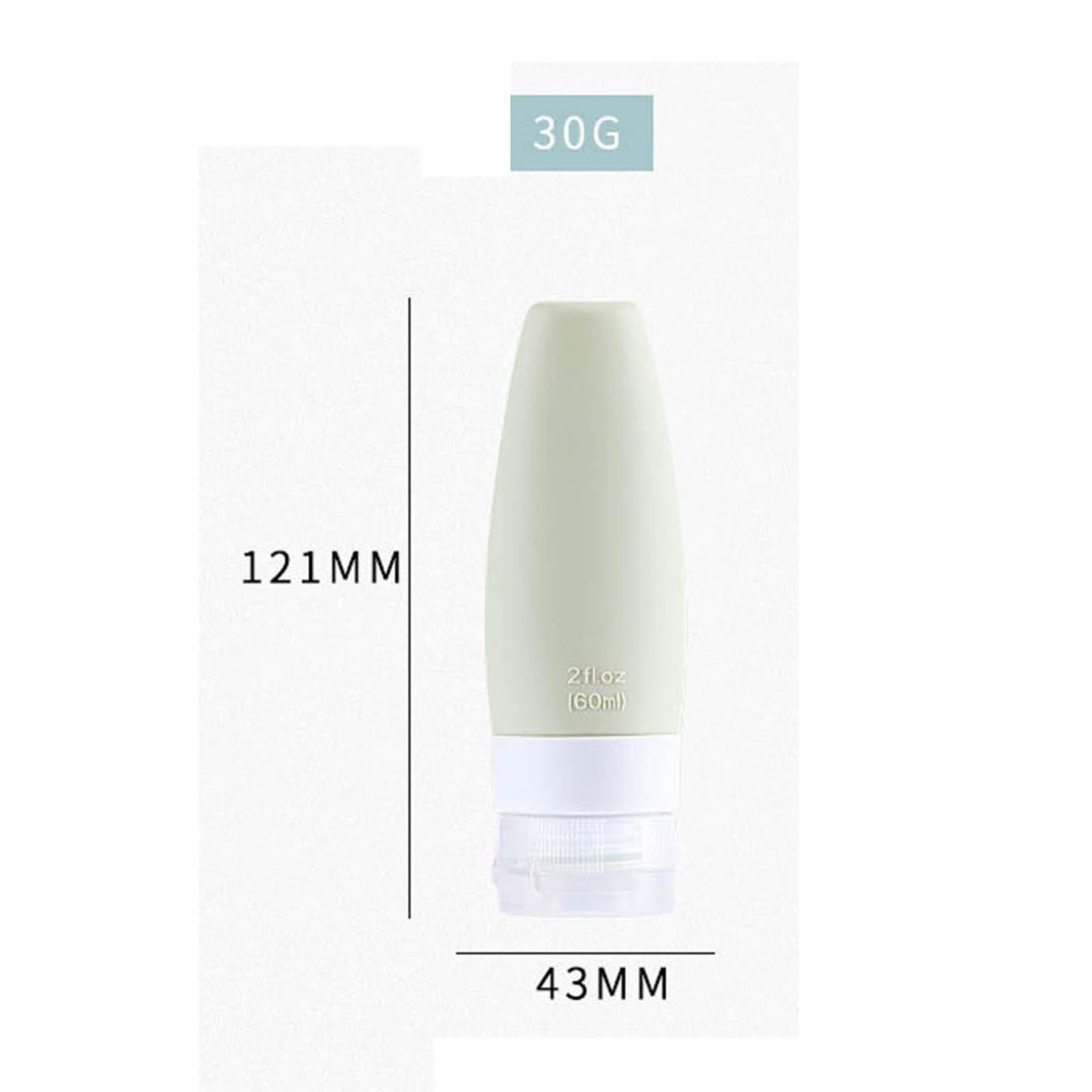 Silicone Travel Bottles Refillable for Conditioner Lotion Soap Men Women 4x 60ml