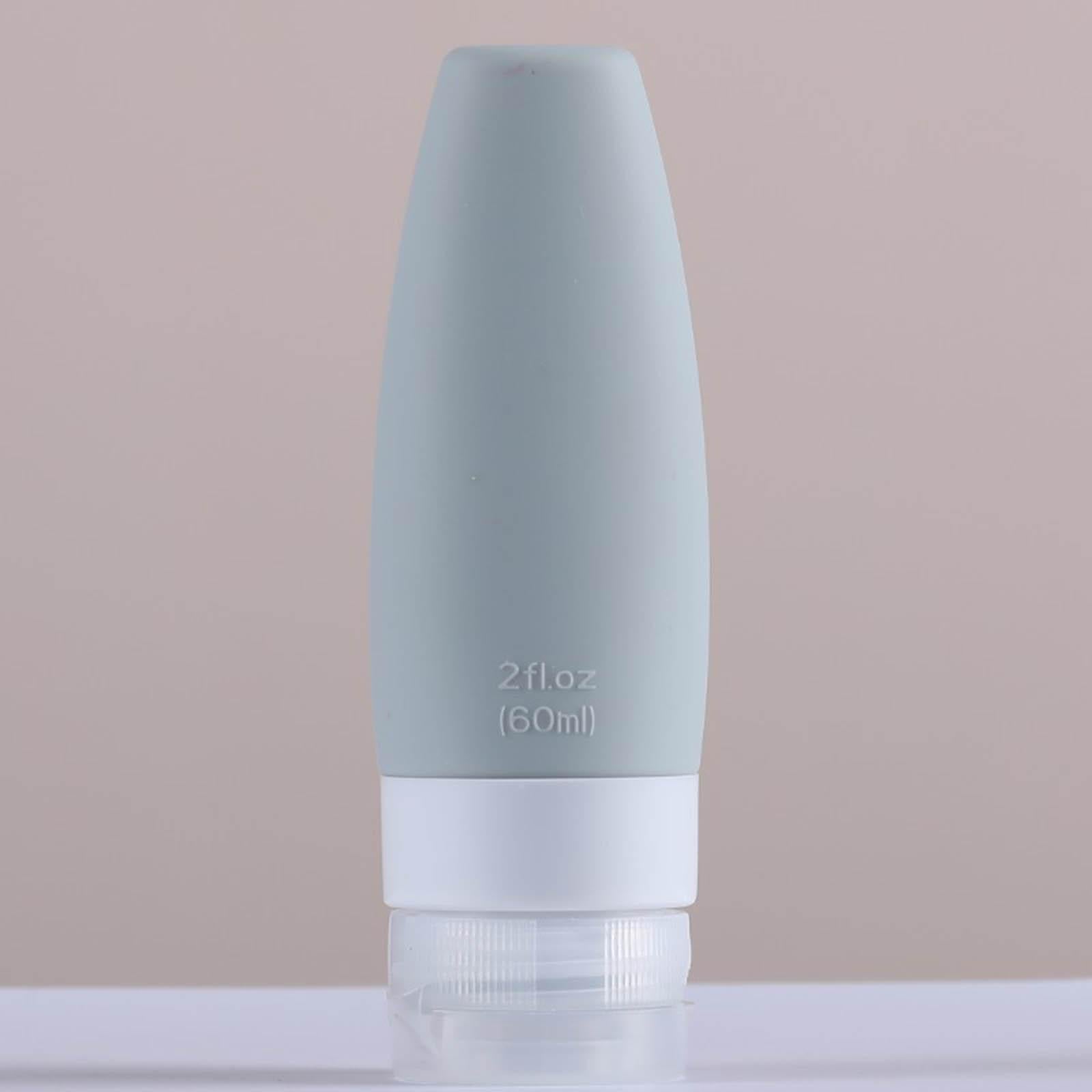 Silicone Travel Bottles Refillable for Conditioner Lotion Soap Men Women 4x 60ml