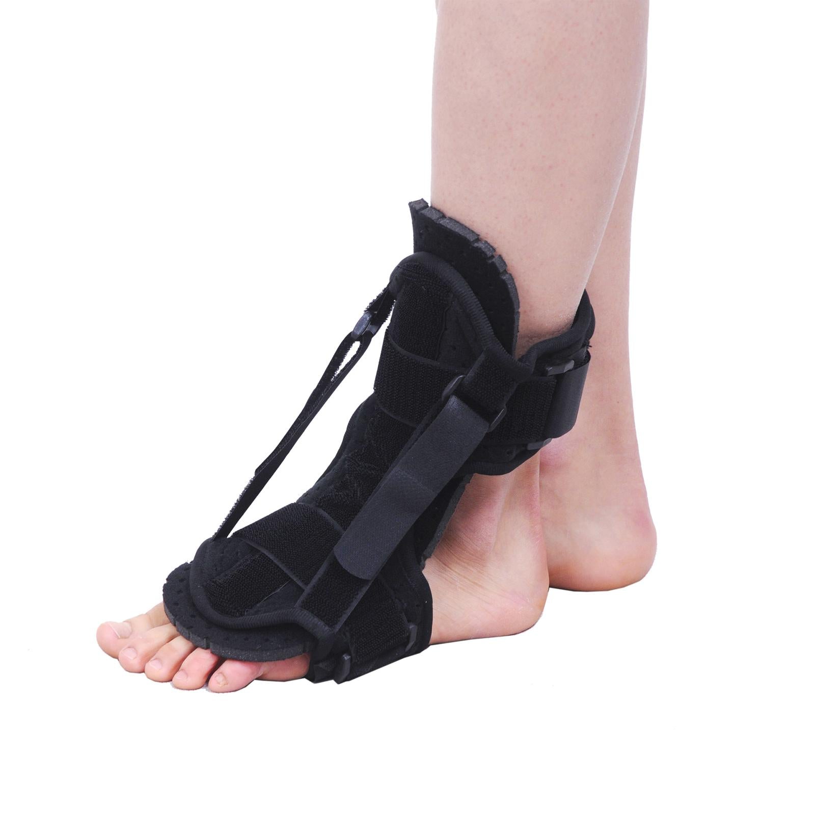 Adjustable Plantar Fasciitis Night Splint Soft Pad Ligament Belt Black