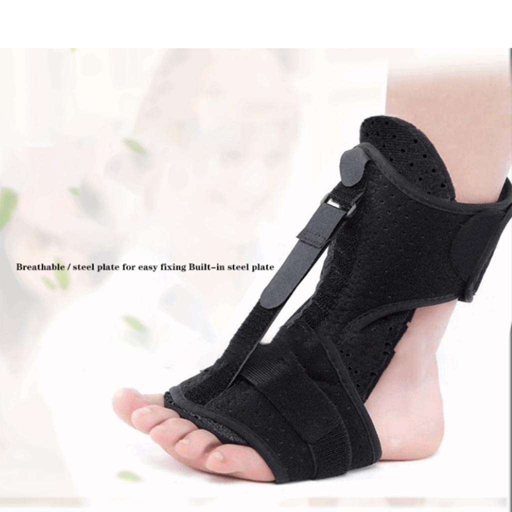 Adjustable Plantar Fasciitis Night Splint Soft Pad Ligament Belt Black