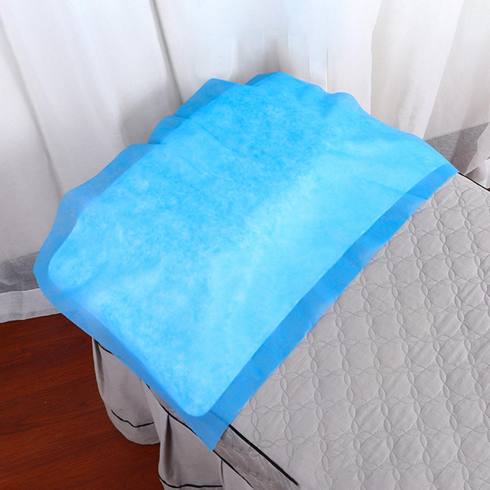 Disposable Bed Sheet Non Woven Fabric Oil Proof for Travel Massage 40x70cm Blue