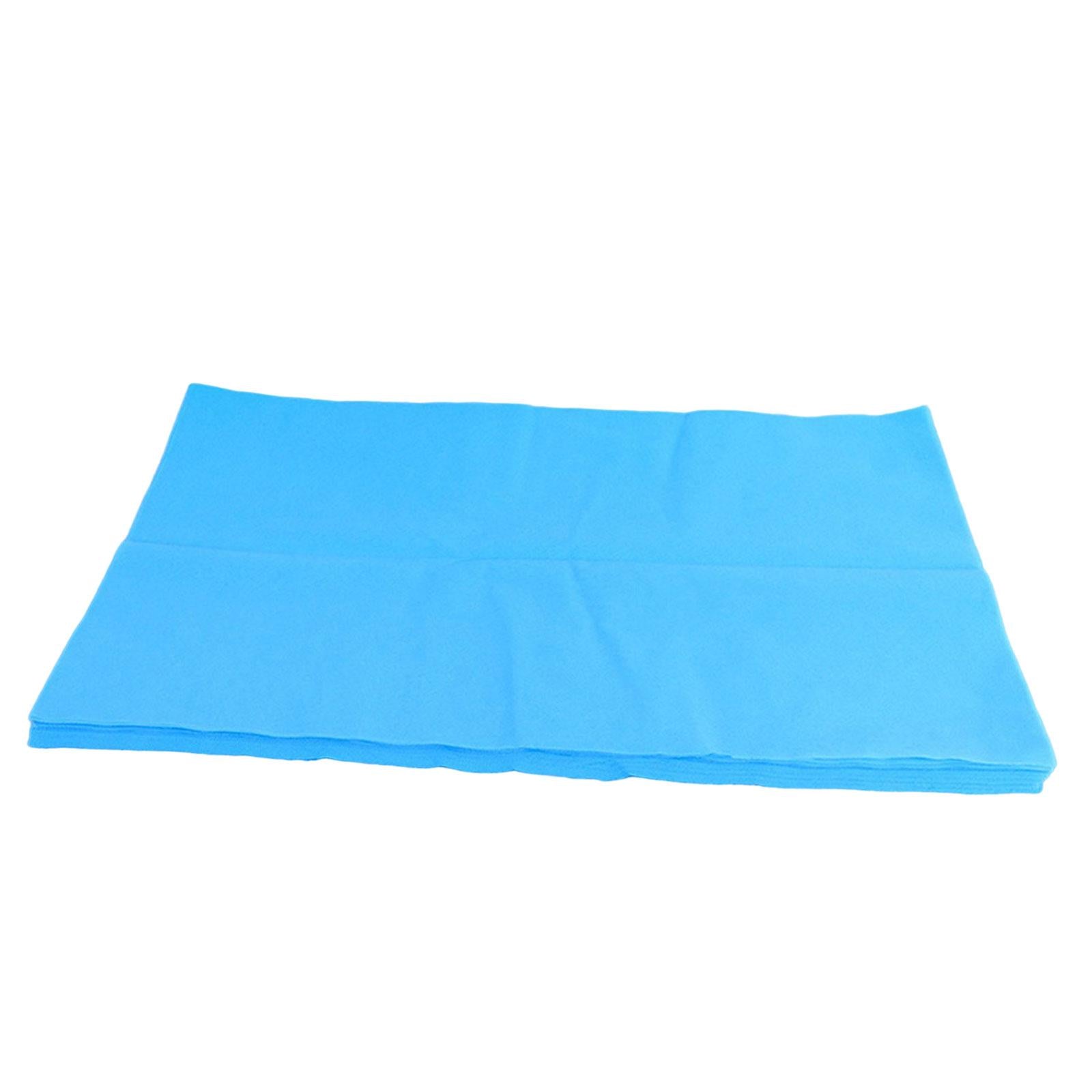 Disposable Bed Sheet Non Woven Fabric Oil Proof for Travel Massage 40x70cm Blue