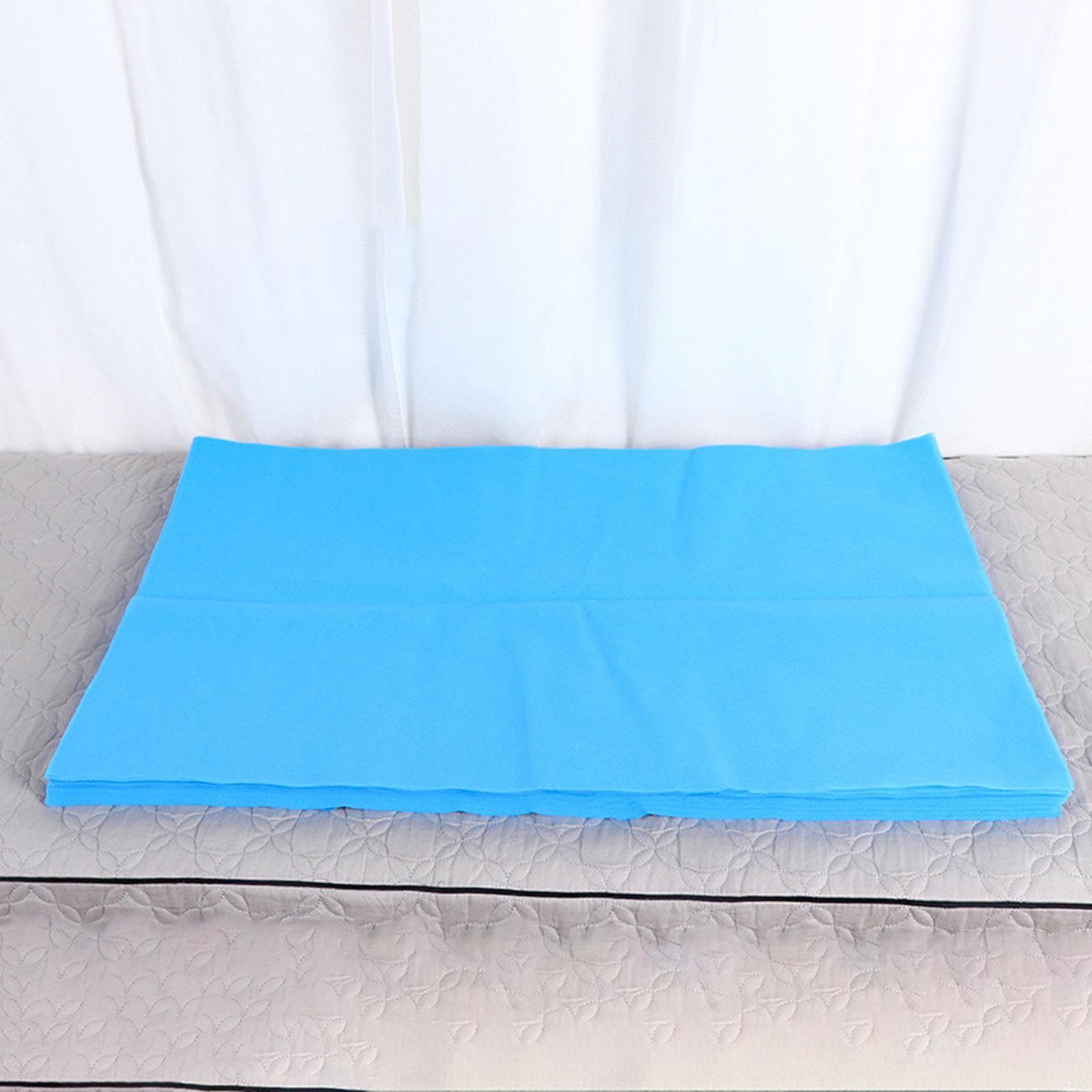 Disposable Bed Sheet Non Woven Fabric Oil Proof for Travel Massage 40x70cm Blue