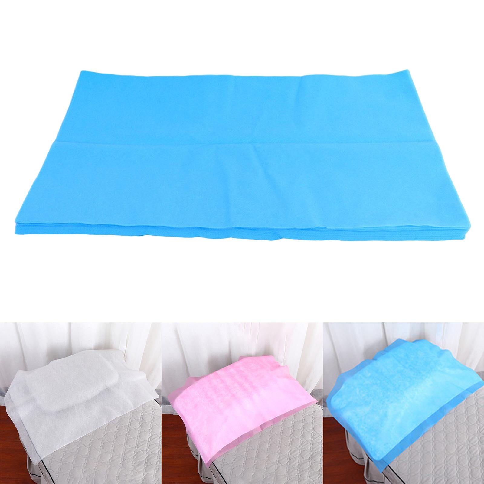 Disposable Bed Sheet Non Woven Fabric Oil Proof for Travel Massage 40x70cm Blue