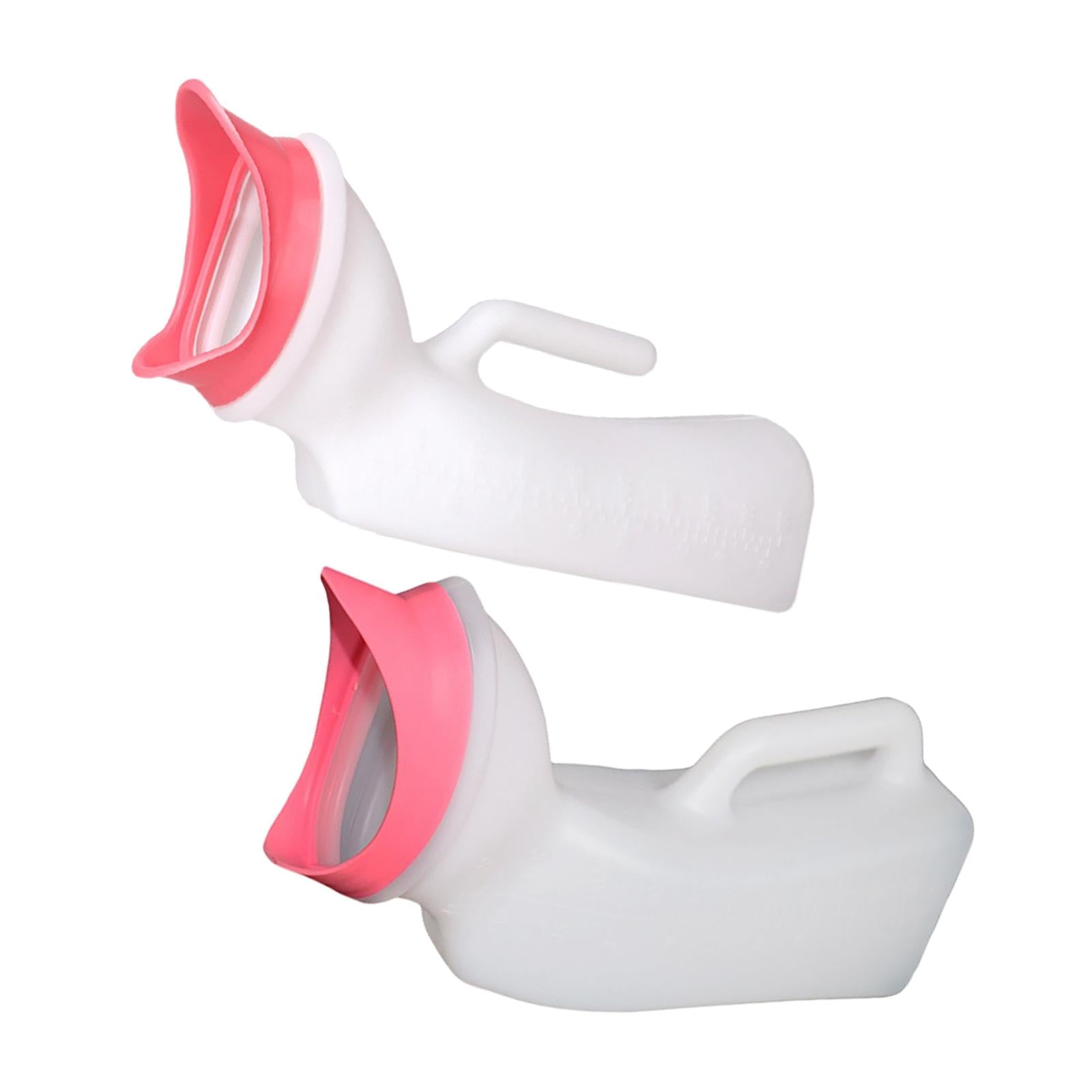 Female Potty Urinal 1000ml Urine Collection Can Bedpans for Travel White