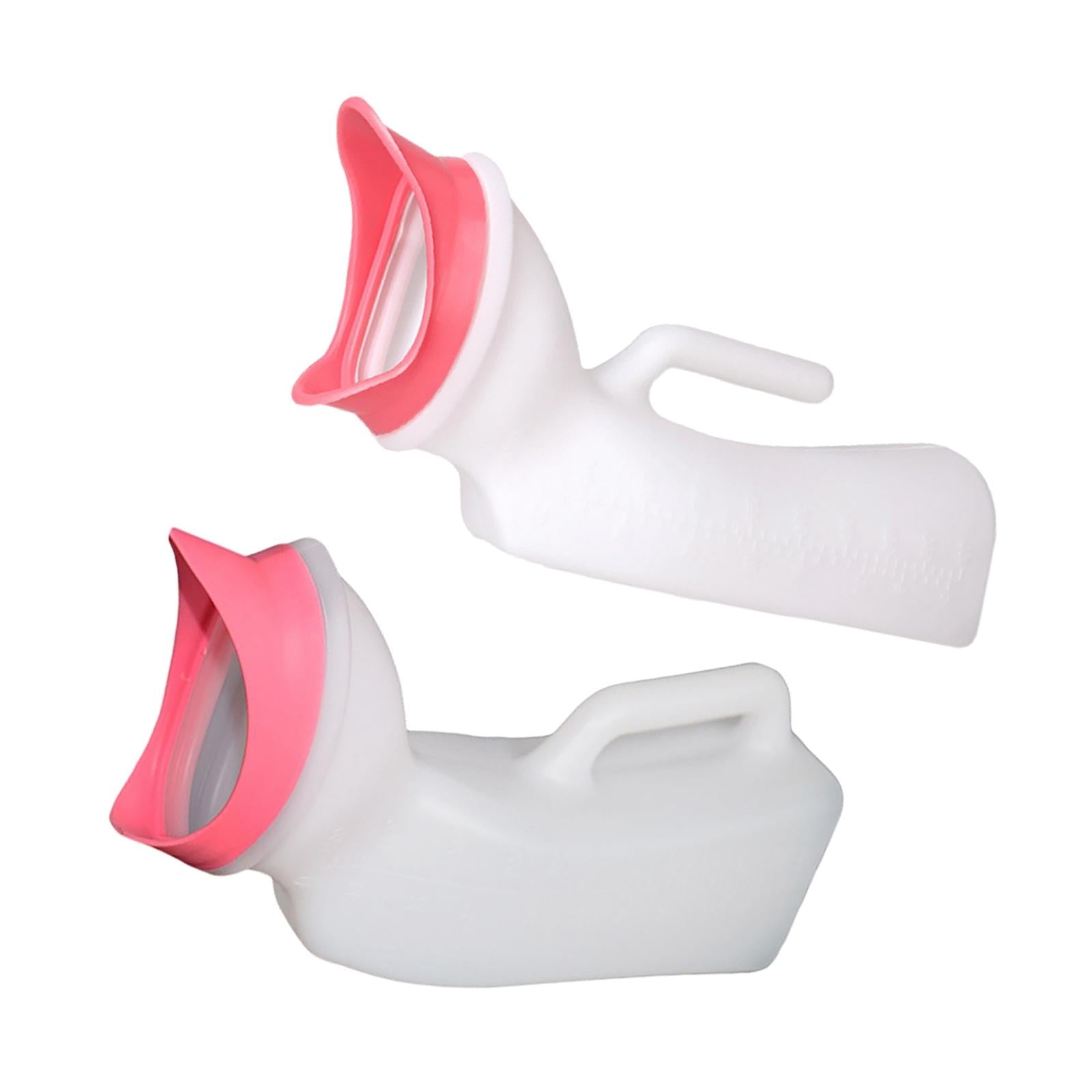 Female Potty Urinal 1000ml Urine Collection Can Bedpans for Travel White