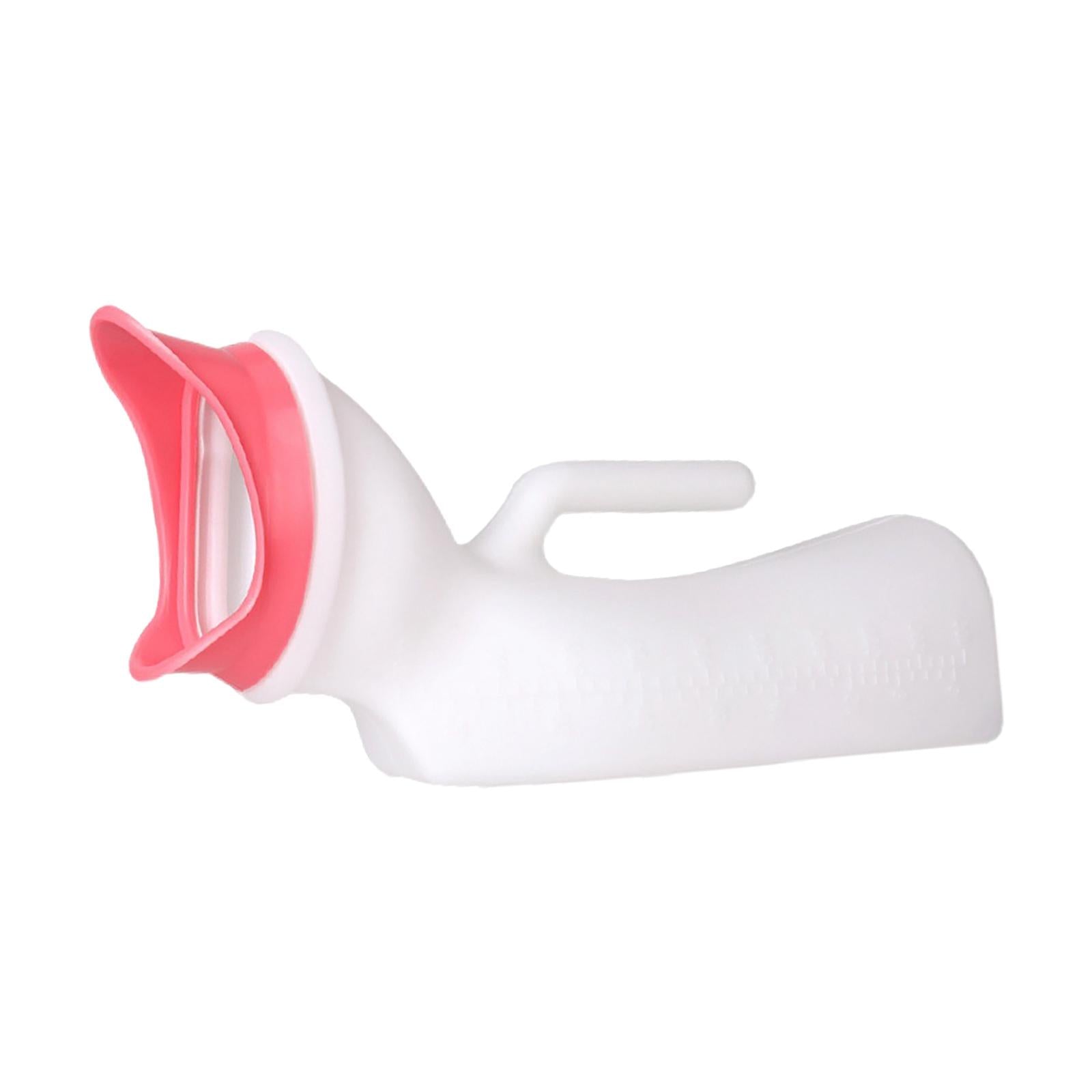 Female Potty Urinal 1000ml Urine Collection Can Bedpans for Travel White