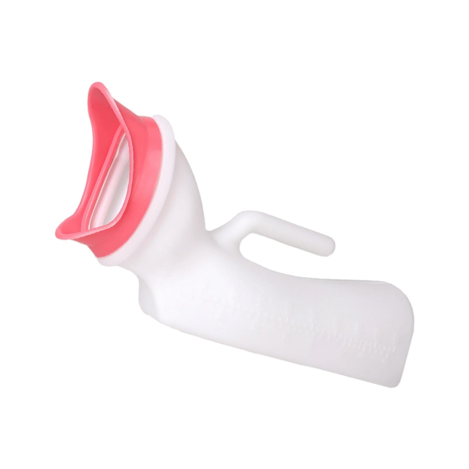 Female Potty Urinal 1000ml Urine Collection Can Bedpans for Travel White