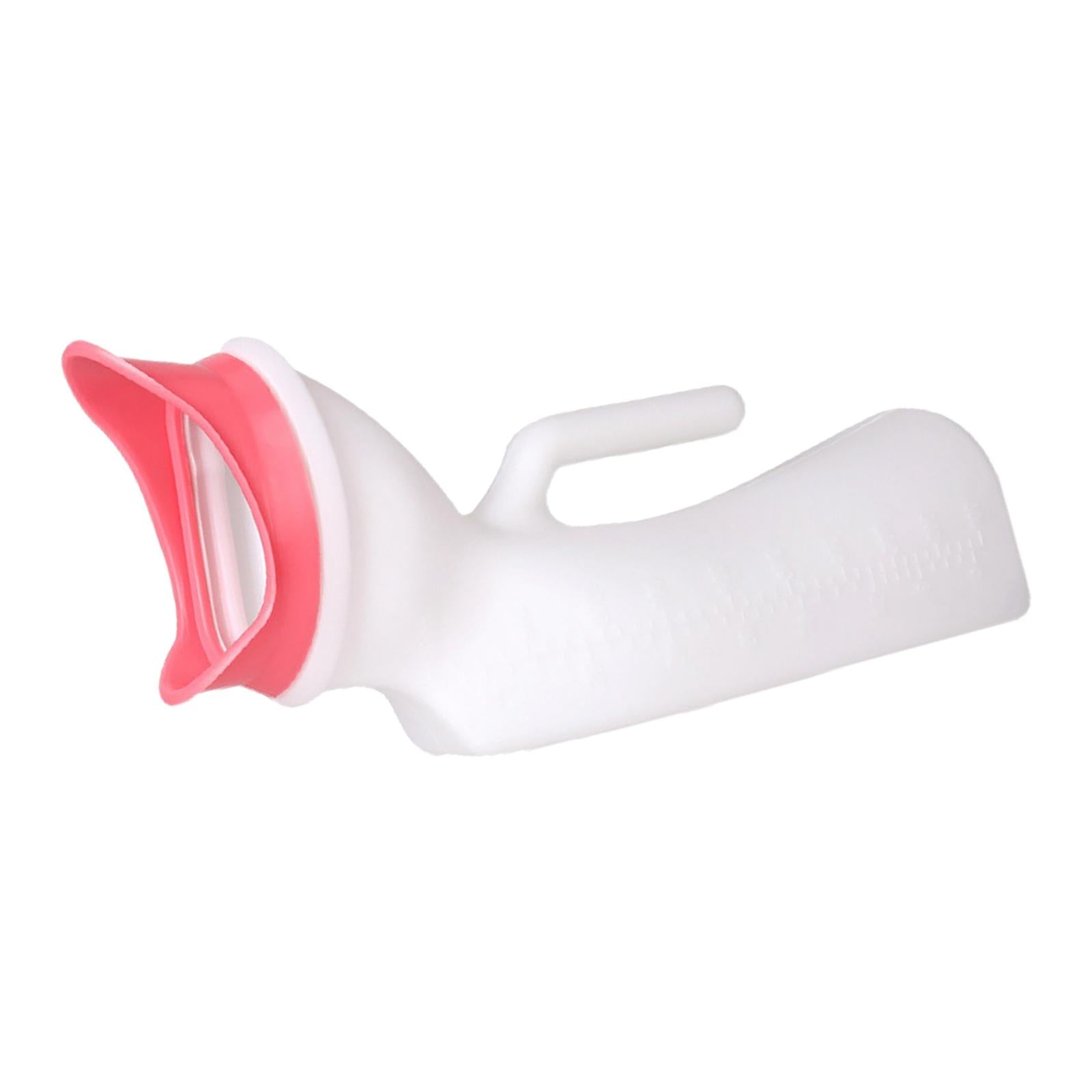Female Potty Urinal 1000ml Urine Collection Can Bedpans for Travel White