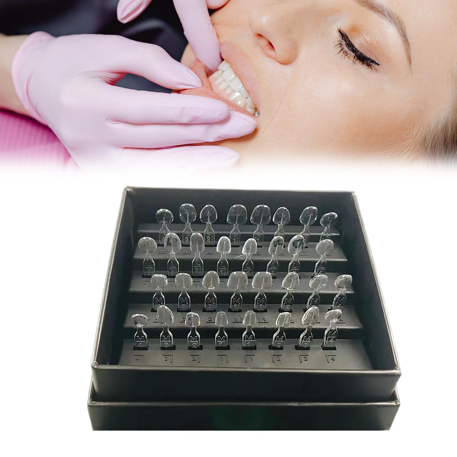 32Pcs Composite Resin Dental Veneers Mould Dentist Tools Aesthetic Mould