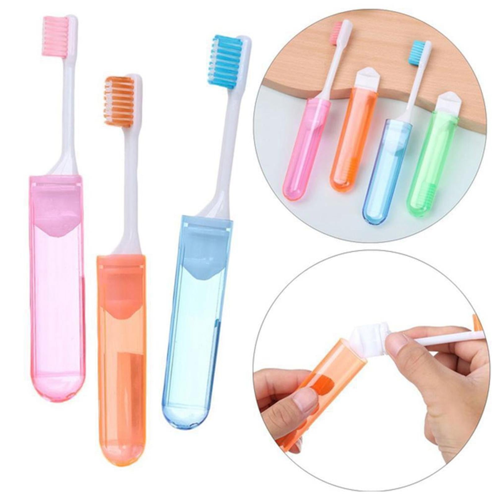 6 Pcs Portable Folding Toothbrush Pocket Size for Travel Hiking Kids Adults