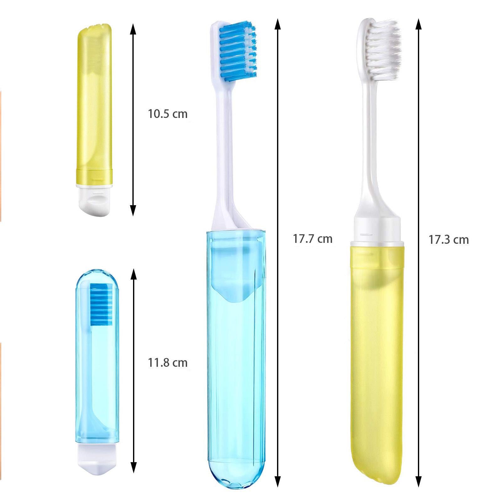 6 Pcs Portable Folding Toothbrush Pocket Size for Travel Hiking Kids Adults