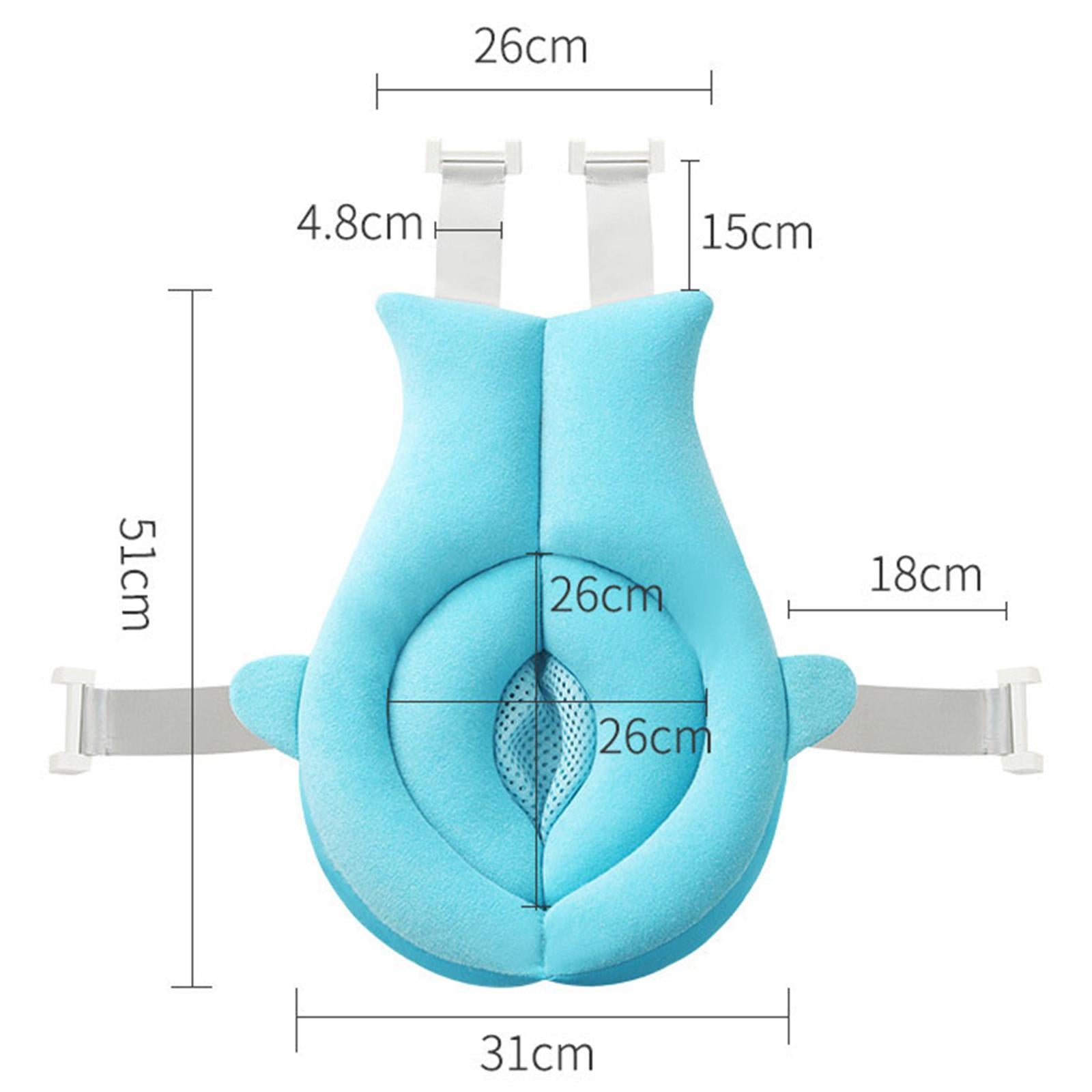 Baby Bath Tub Seat Whale Shape Anti Slip Adjustable Comfortable Infant Blue