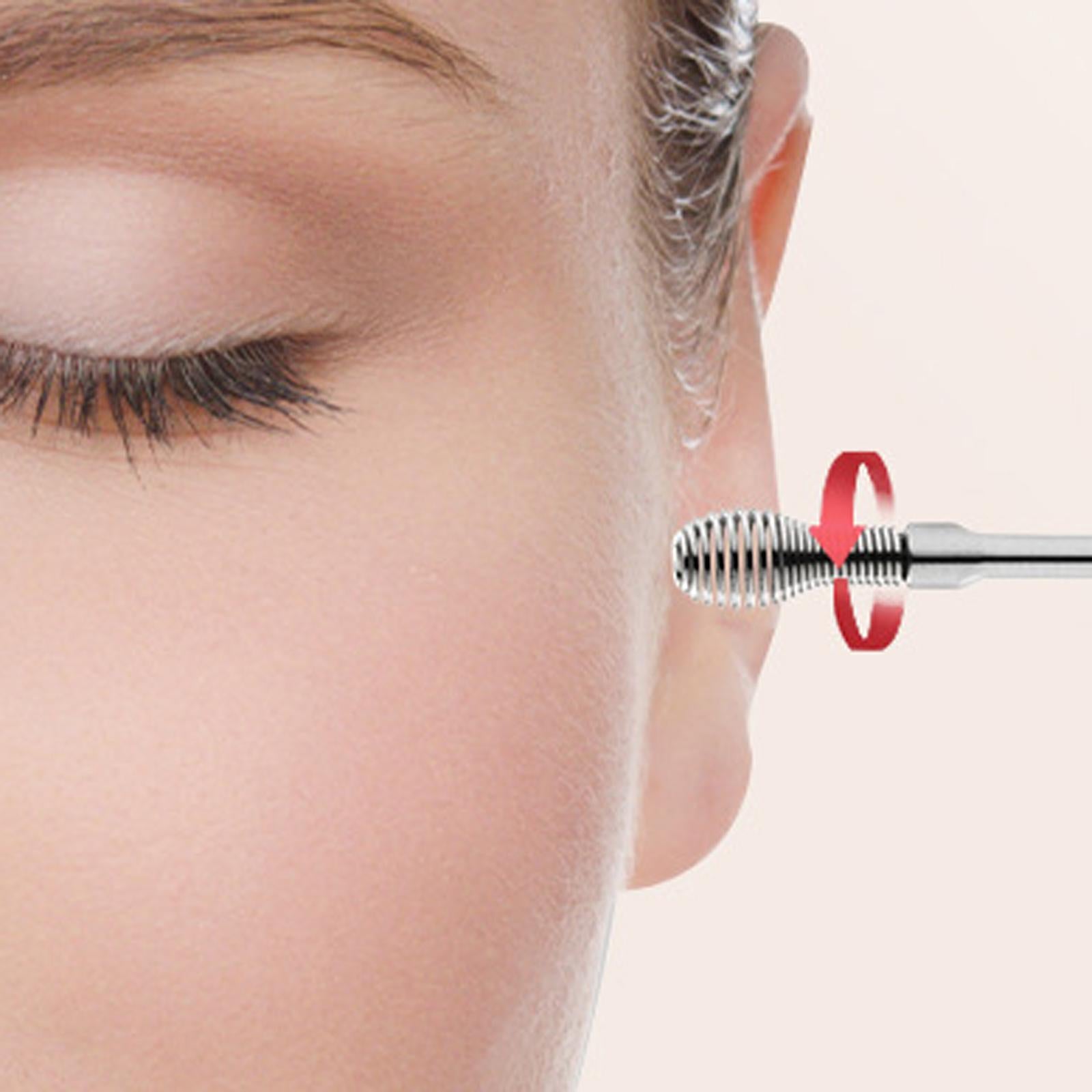 6Pcs Ear Wax Removal Tool Polished for Ear Care with Leather Bag Men Women Blue