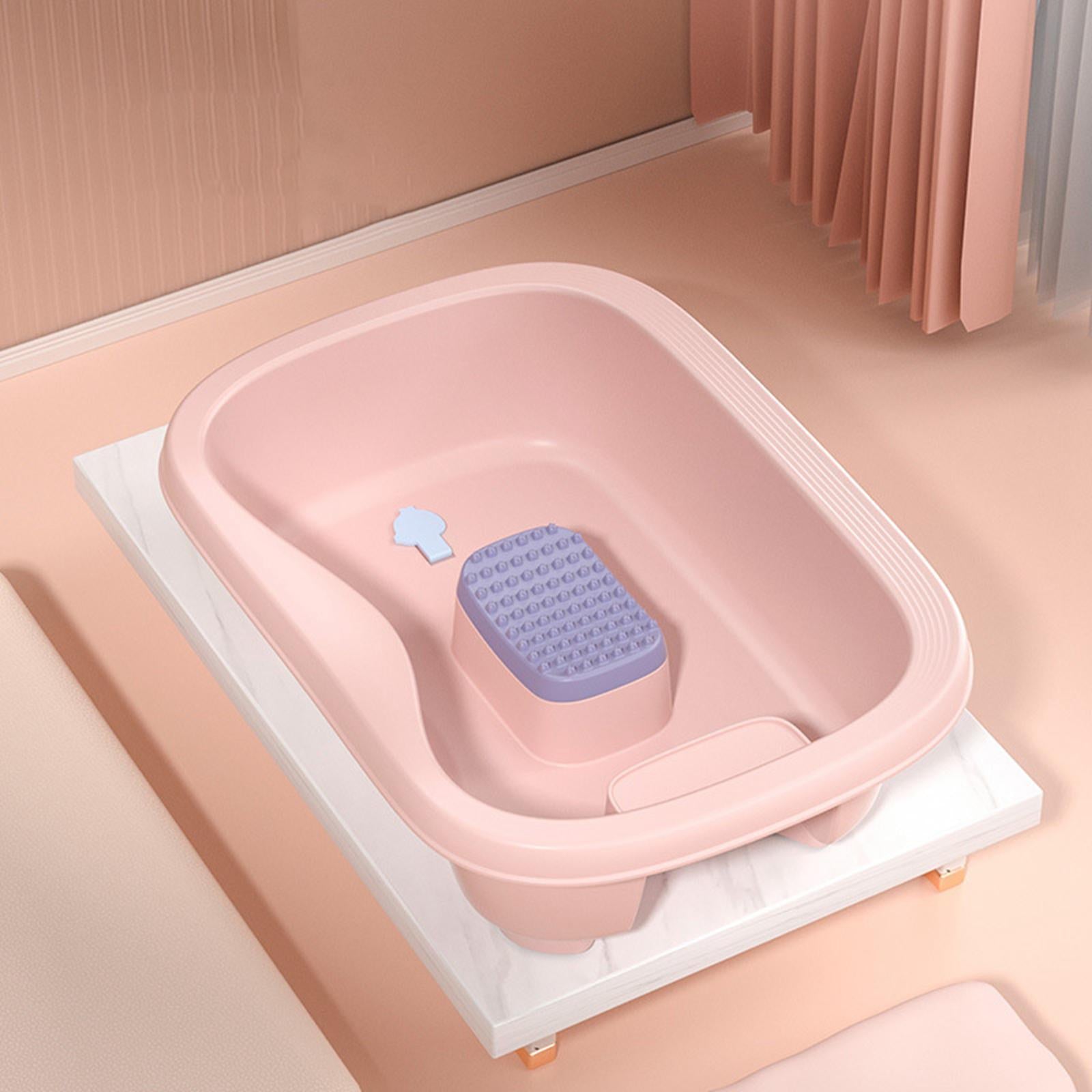 Bedside Shampoo Basins Bathing Aid Stable for Hair Washing Elderly Pink