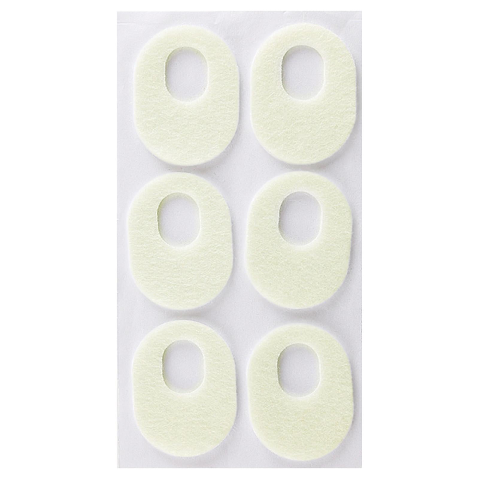 6Pcs Felt Foot Callus Cushions Easy Fit Skin Friendly Comfortable Oval