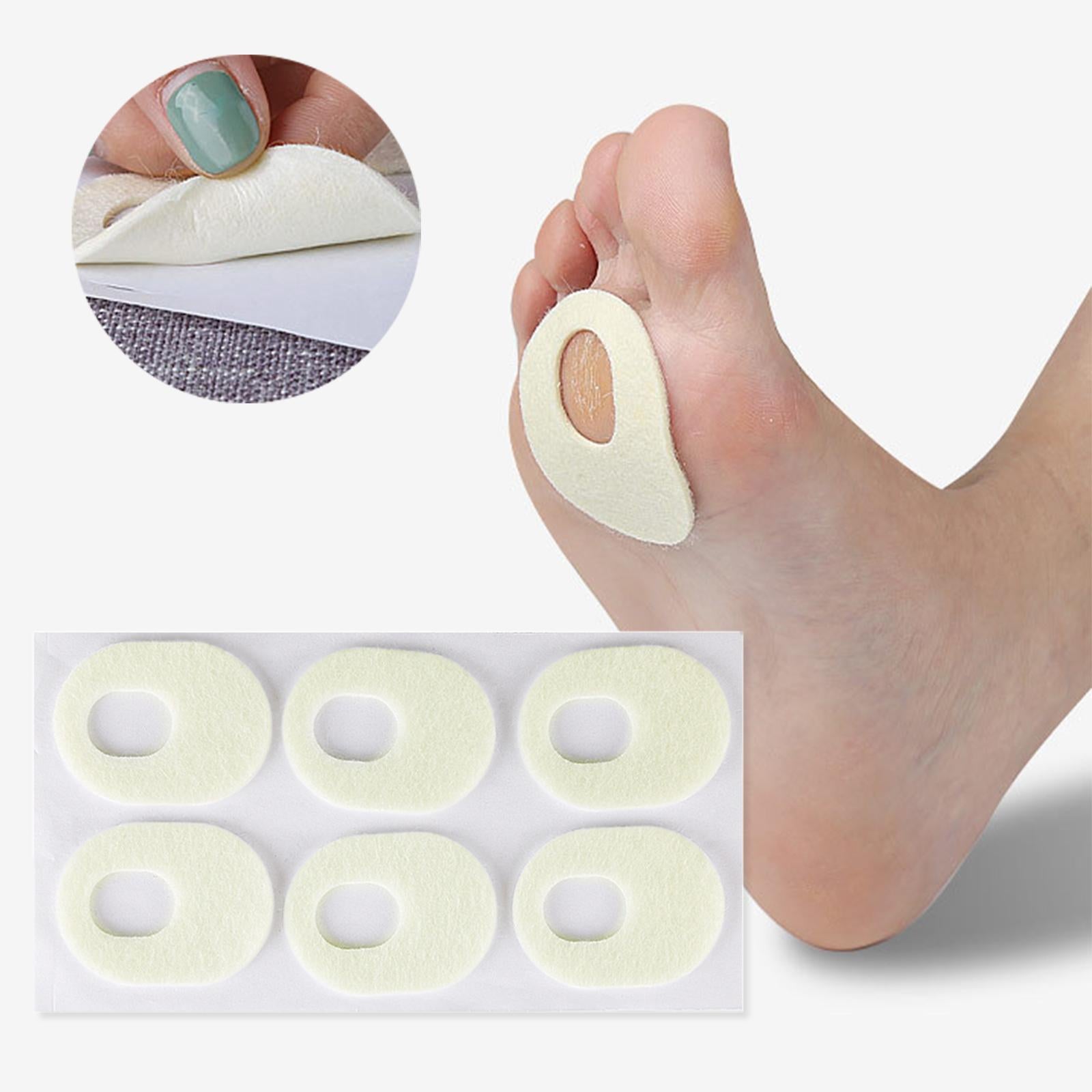 6Pcs Felt Foot Callus Cushions Easy Fit Skin Friendly Comfortable Oval