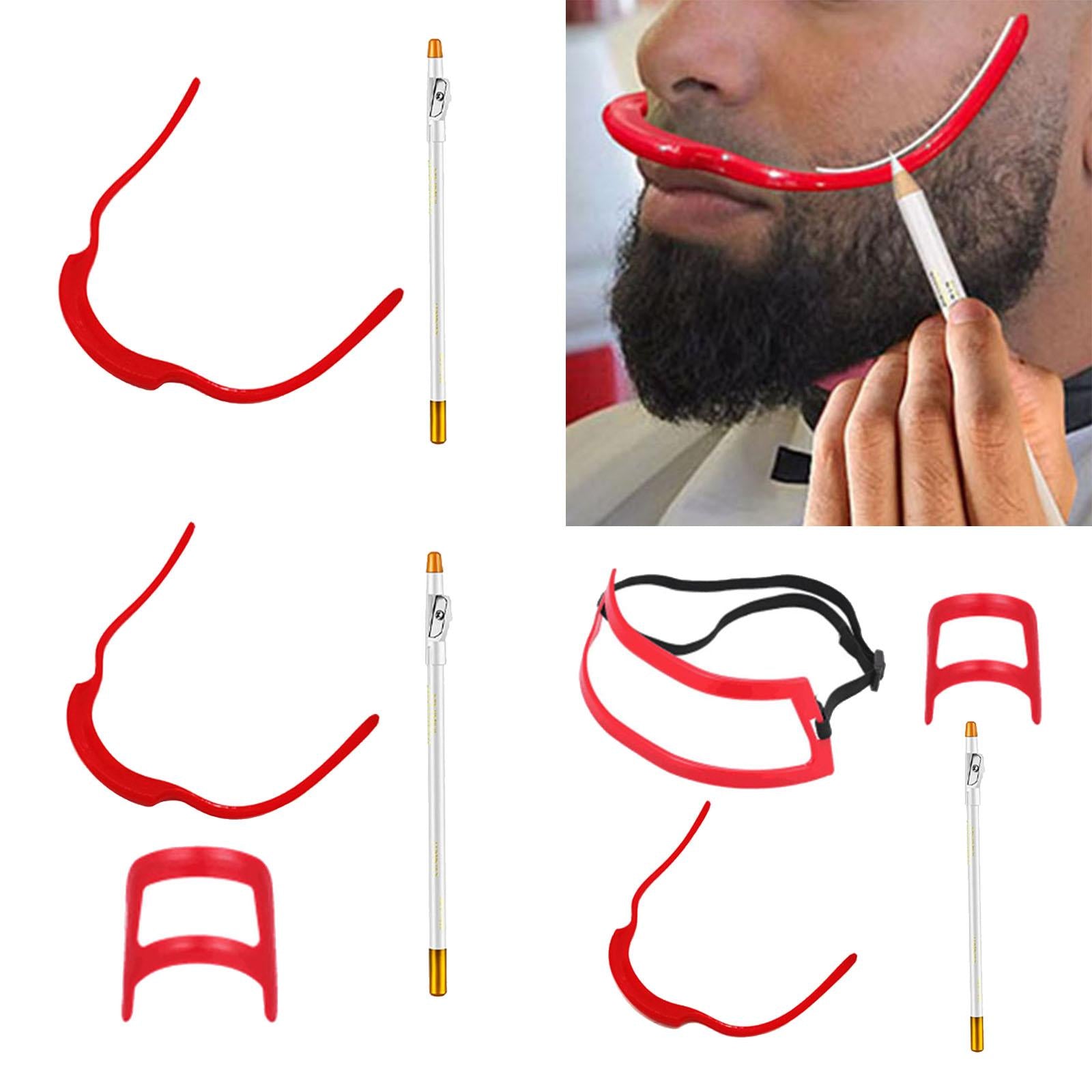 Ergonomic Beard Shaping Tools Self Haircut Comb Tool One Size 2Pcs Set