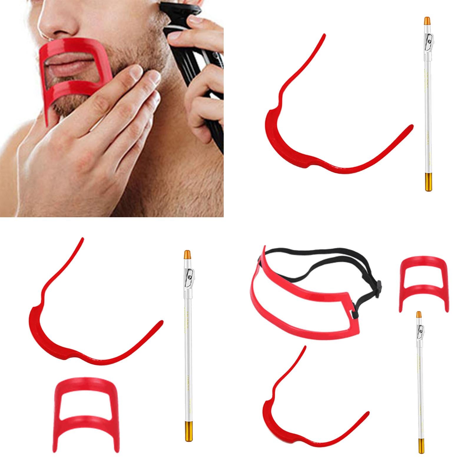 Ergonomic Beard Shaping Tools Self Haircut Comb Tool One Size 2Pcs Set