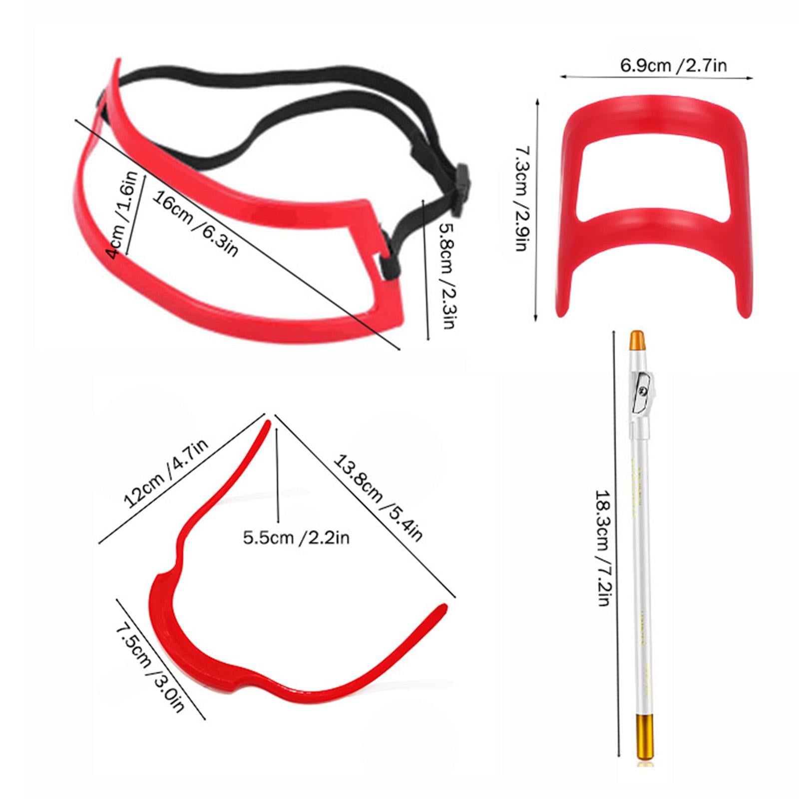 Ergonomic Beard Shaping Tools Self Haircut Comb Tool One Size 3Pcs Set