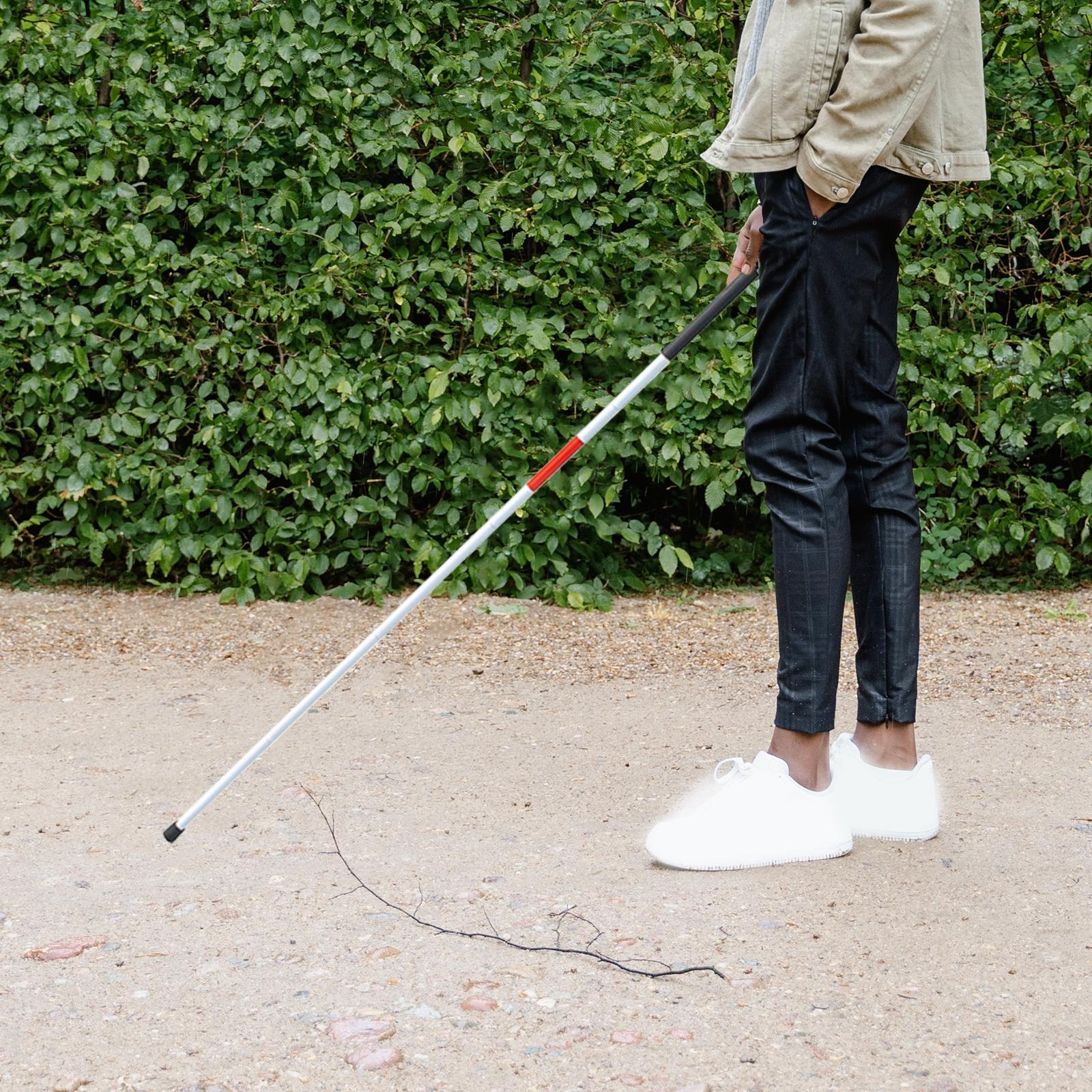 Folding Cane Portable Hiking Cane Reflective for Vision Impaired and Blind