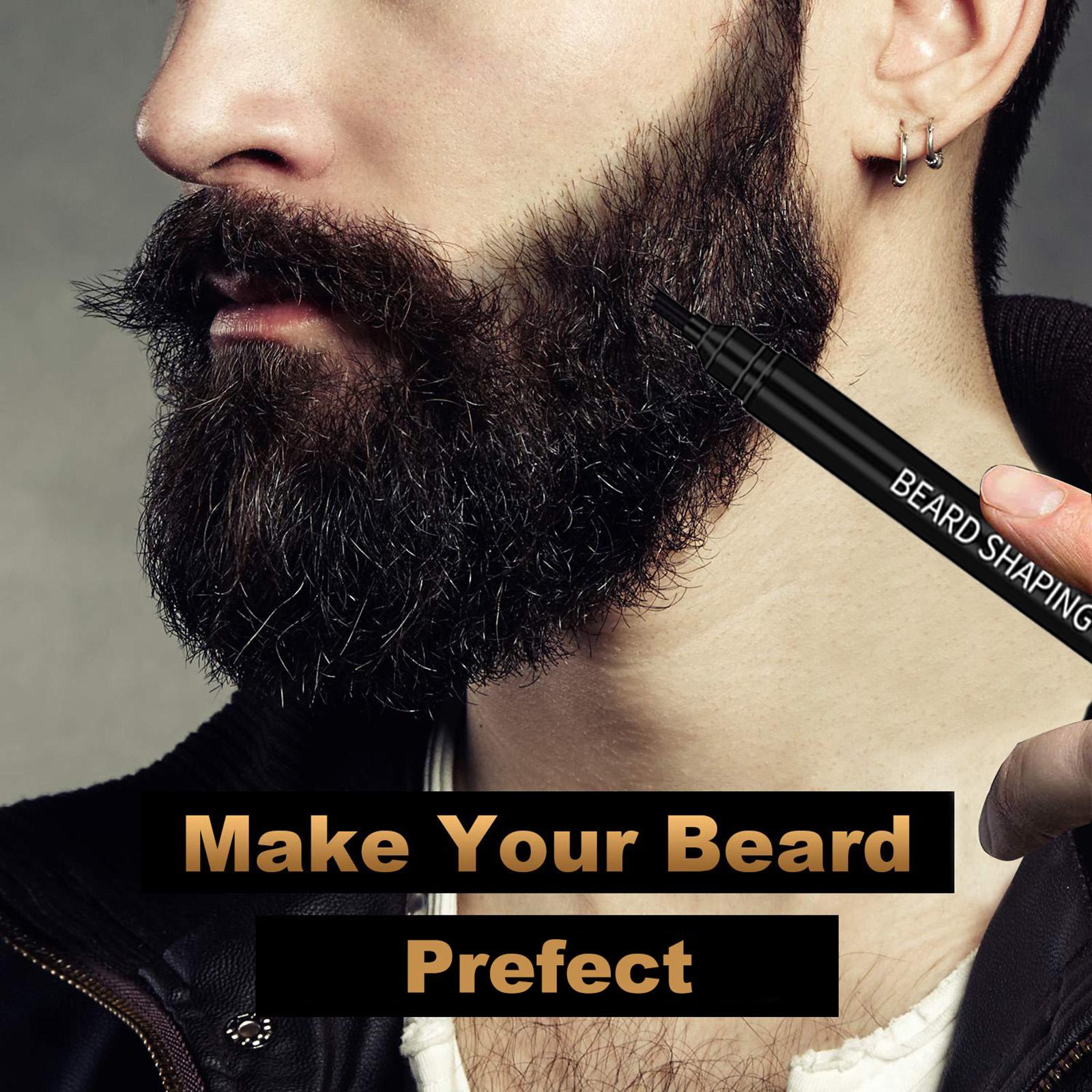 Beard Pencil Filler Creates Natural Looking Barber Pencil Natural Finish Dark Brown