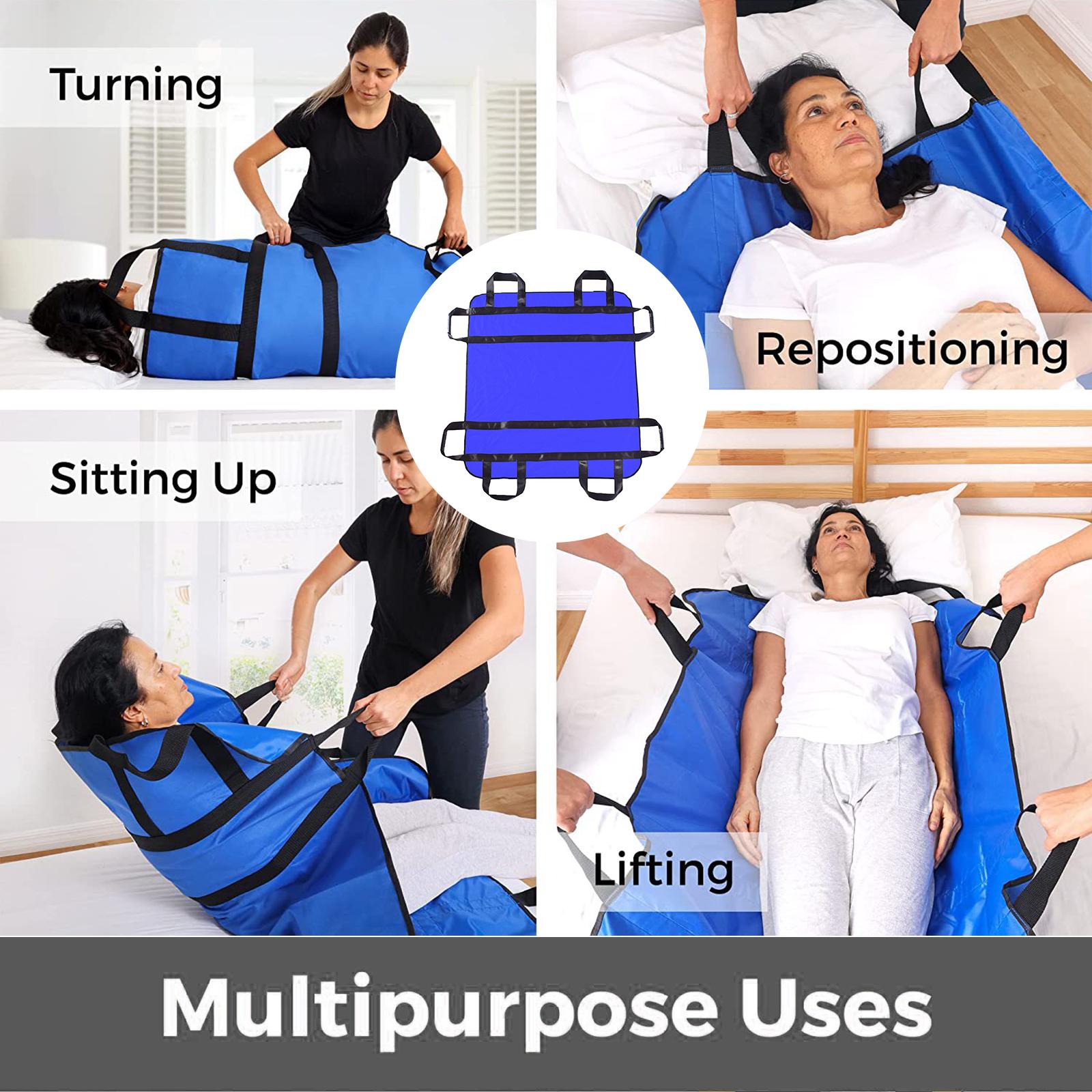 40x48Inches Positioning Bed Pad Incontinence Mattress Easy Lift Blue
