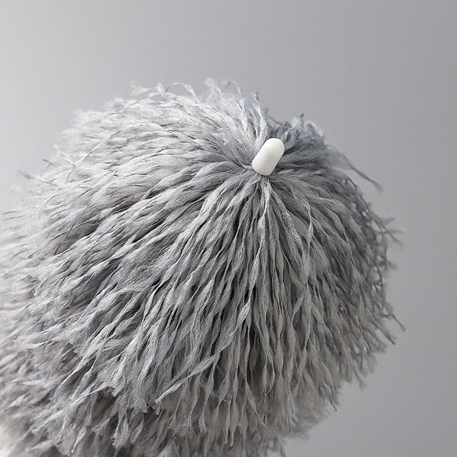 Telescopic Microfibre Duster Bendable Head for Household Ceiling Fan Gray