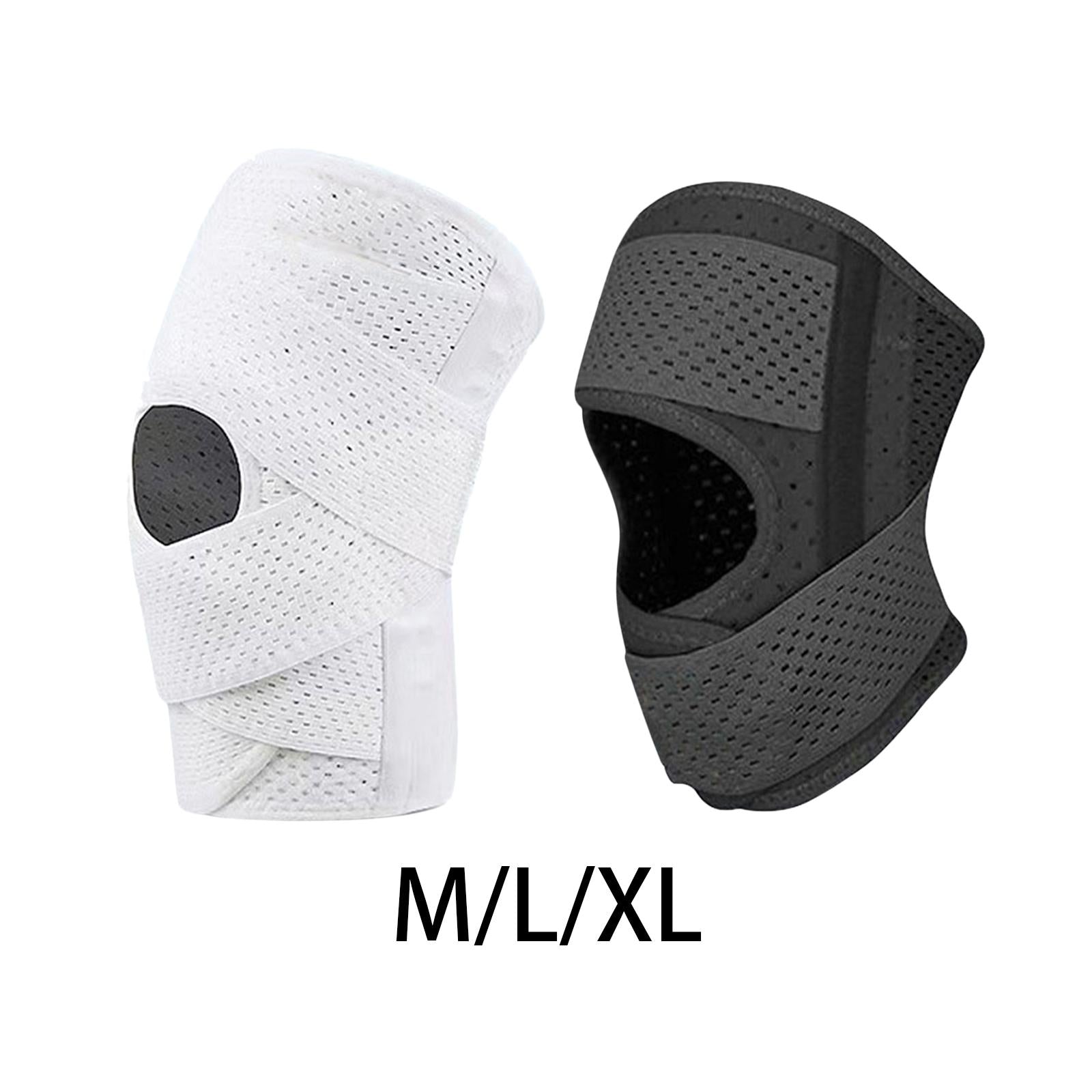 Knee Support Brace Breathable for Meniscal Tear Injuries Recovery White M
