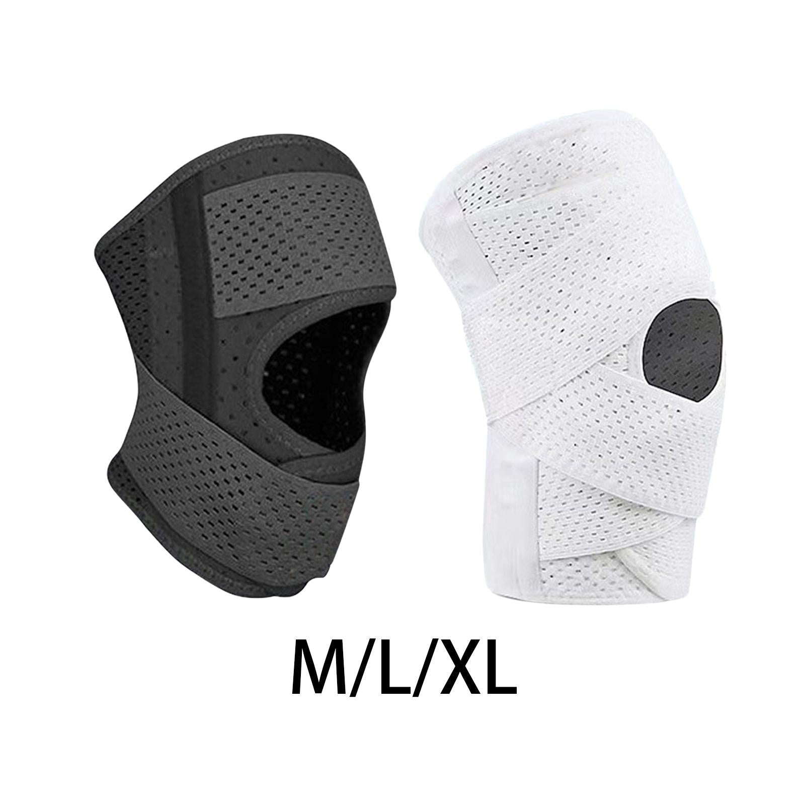 Knee Support Brace Breathable for Meniscal Tear Injuries Recovery White M