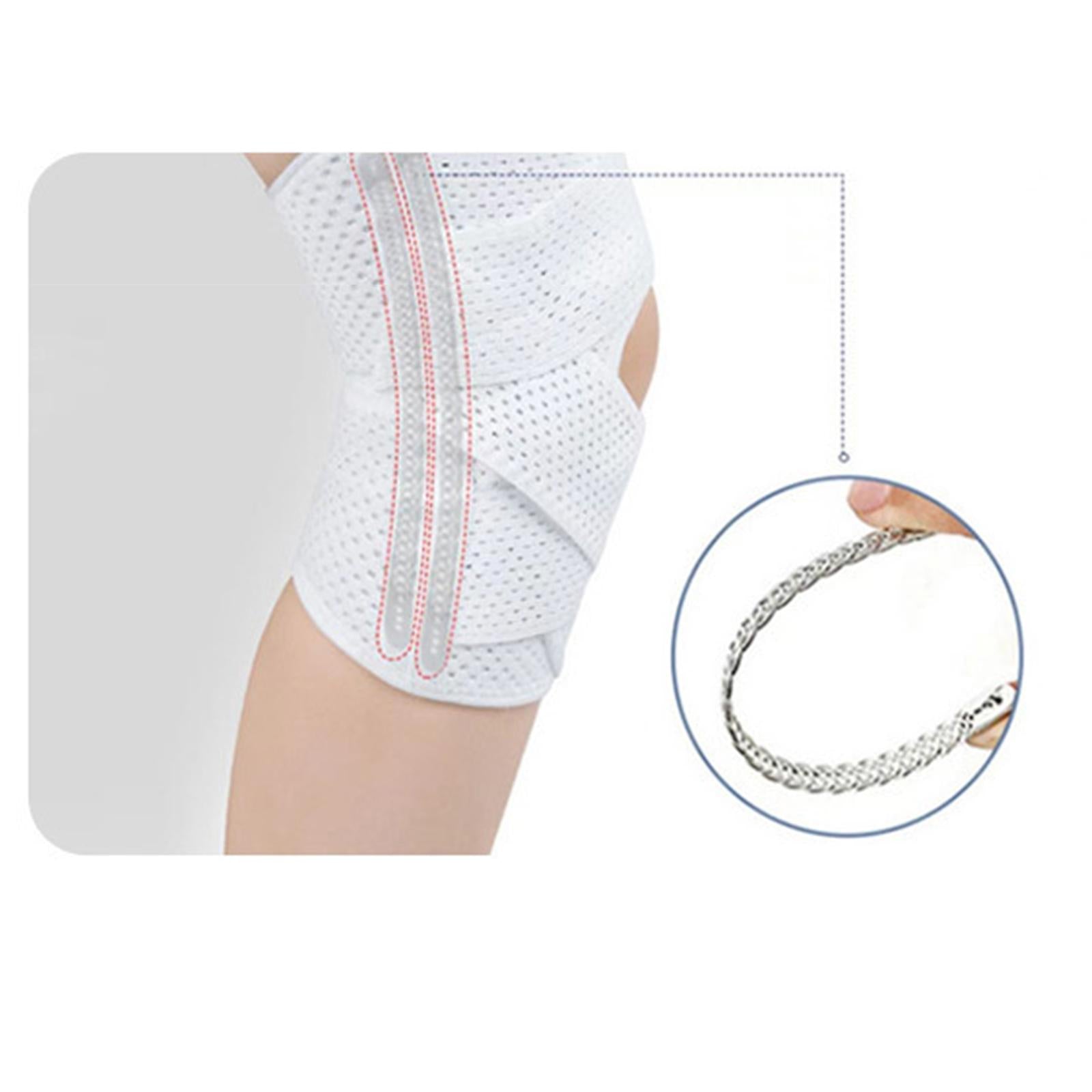 Knee Support Brace Breathable for Meniscal Tear Injuries Recovery White M