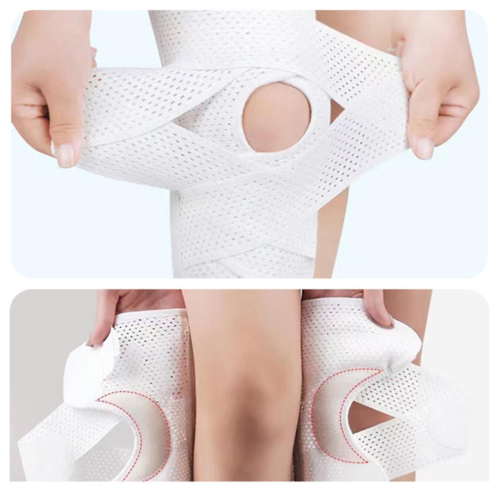 Knee Support Brace Breathable for Meniscal Tear Injuries Recovery White L
