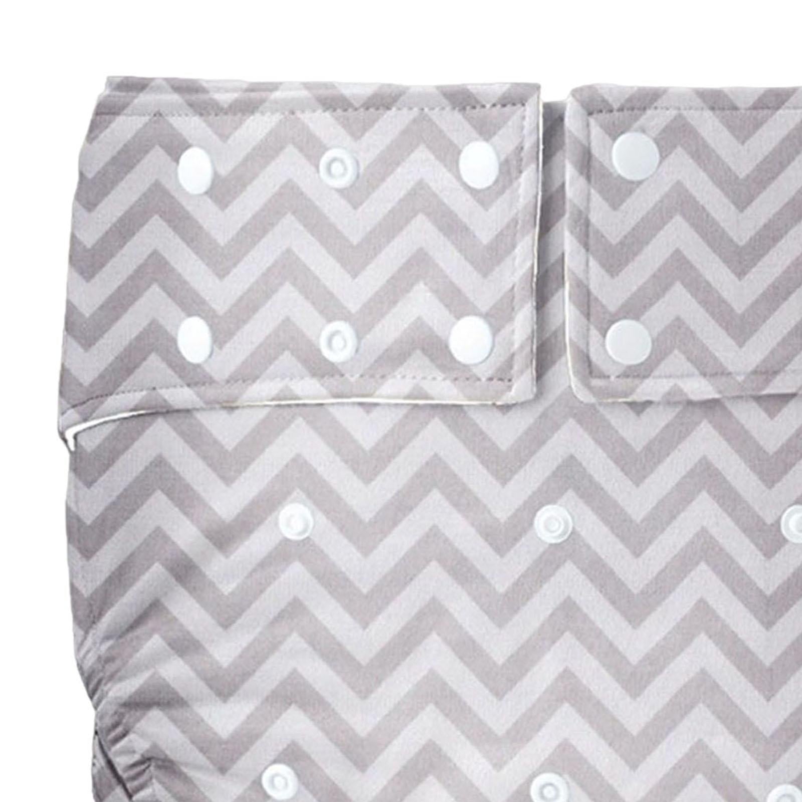 Adult Cloth Diaper for Incontinence Washable Elastic for Patients Gray Stripe