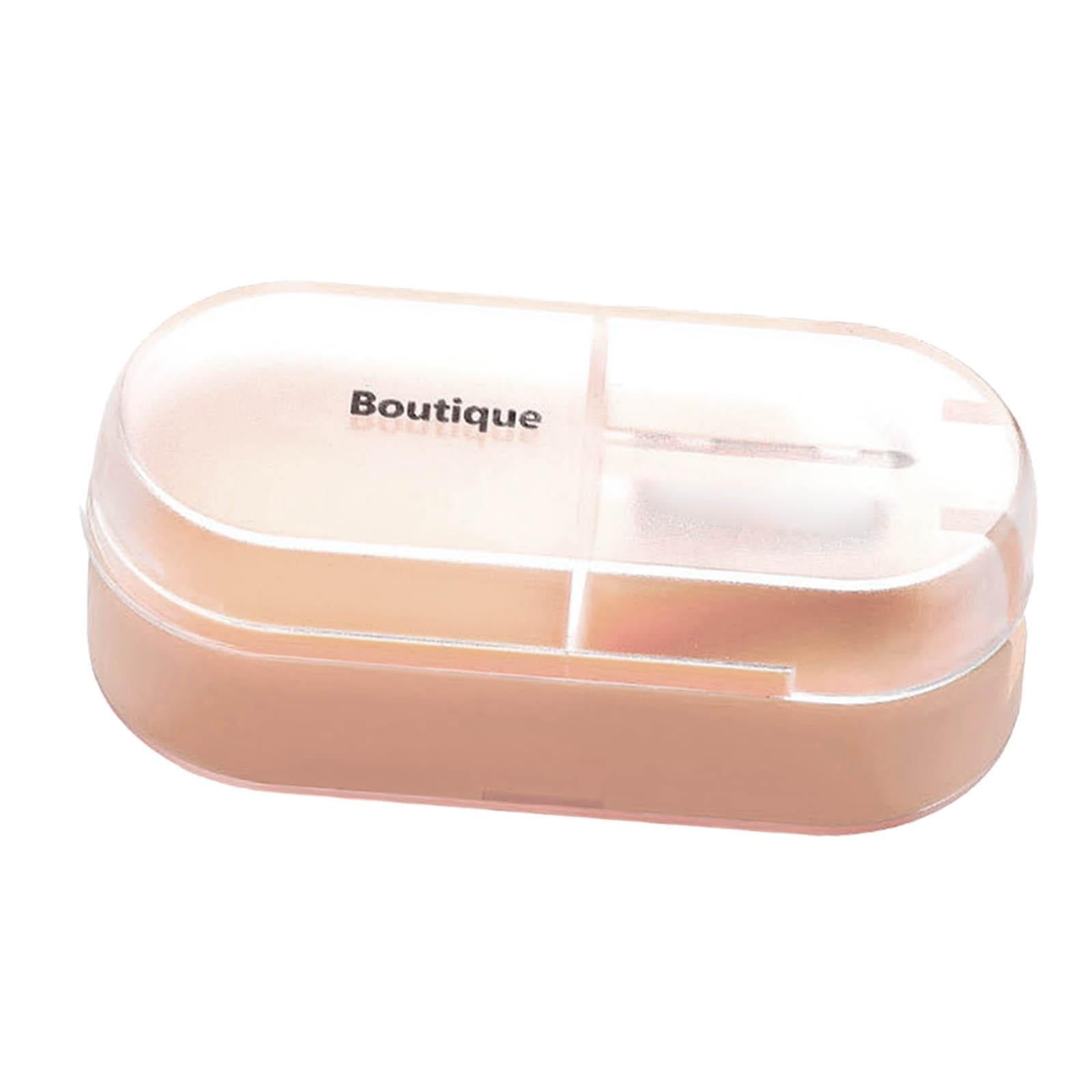 Medicine Storage Box with Pills Cutter for Home Dormitory Elders Kids Pink